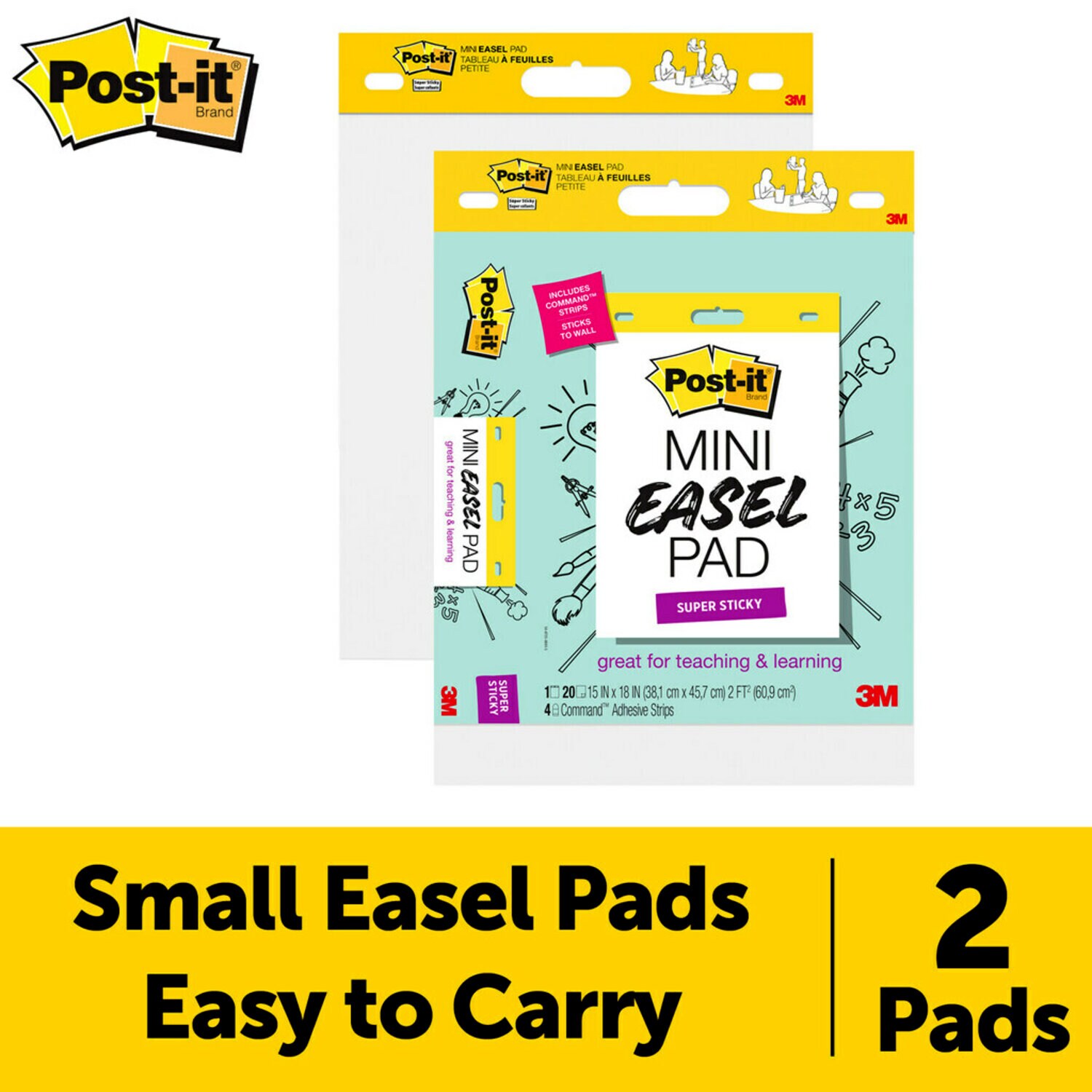7100248384 - Post-it Self-Stick Easel Pad 577SS-2PK-S, 15 in x 18 in (38.1 cm x 45.7 cm), 100% PEFC SGSCH-PEFC-COC-110078