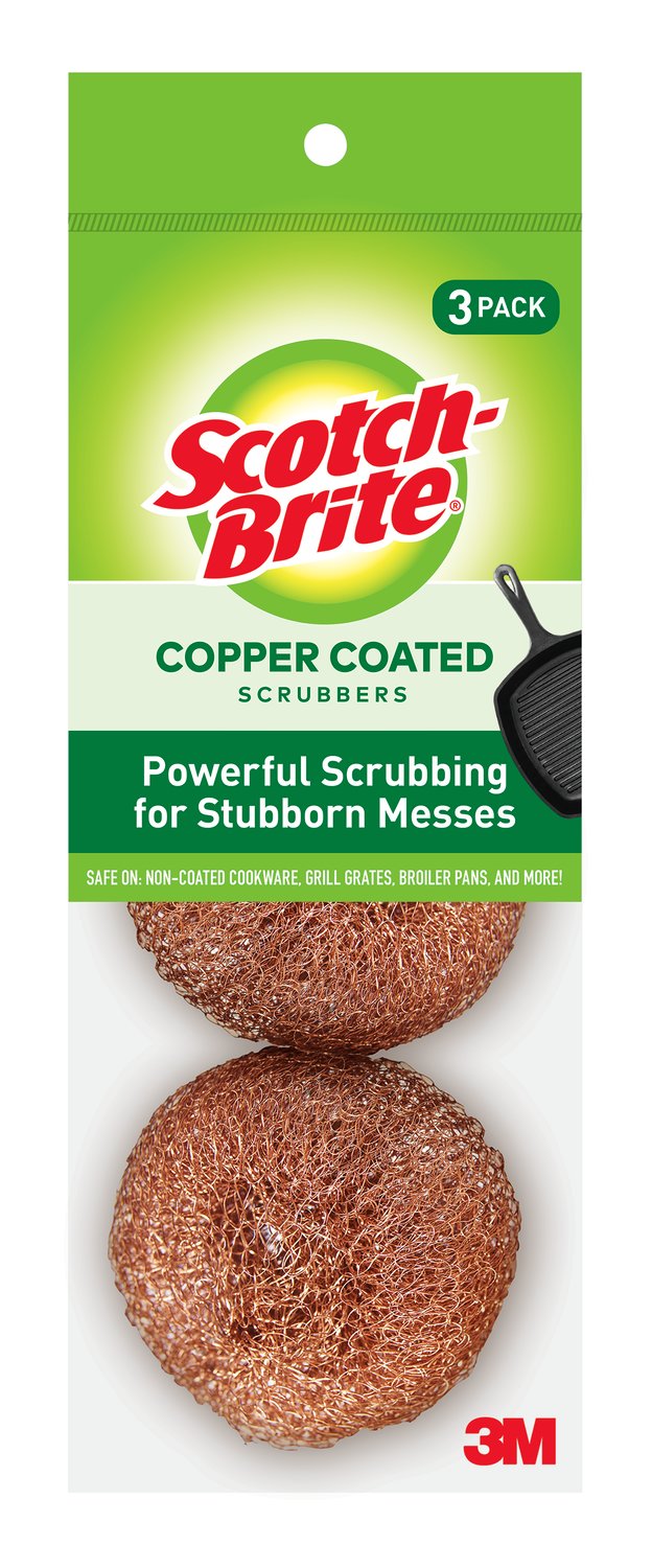 7100154158 - Scotch-Brite Copper Coated Scouring Pad, 213C, 8/3