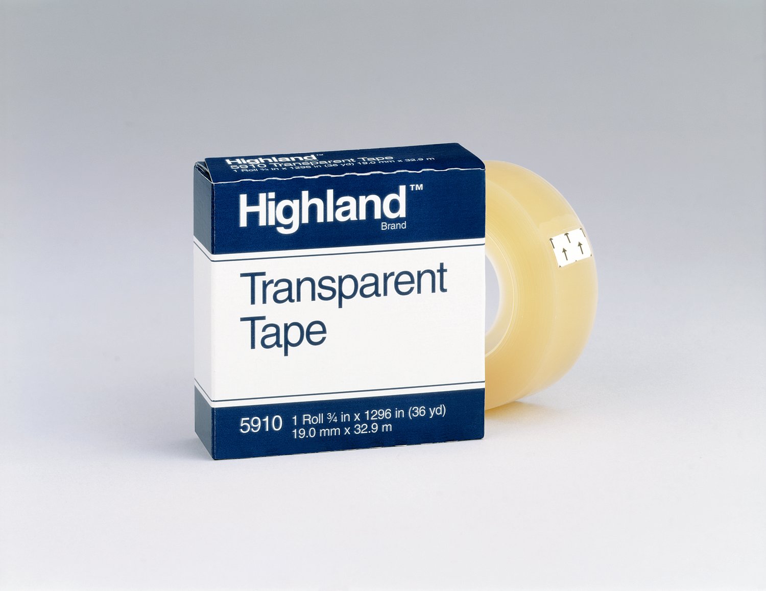 7010338350 - Highland Transparent Tape 5910, 3/4 in x 1296 in Boxed