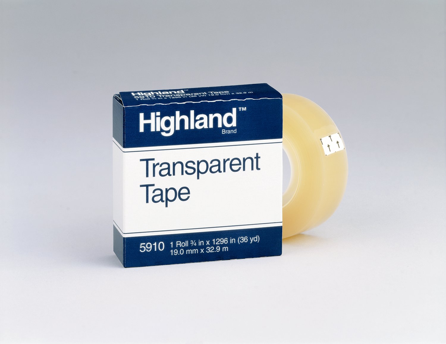 7010338350 - Highland Transparent Tape 5910, 3/4 in x 1296 in Boxed