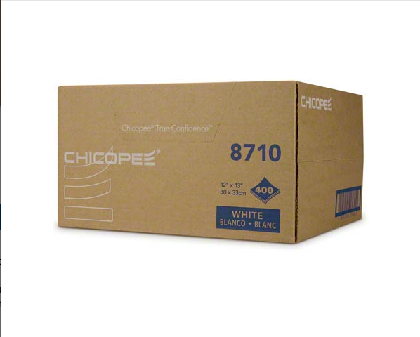  - Chicopee 8710 Veraclean White Medium-Duty Smooth Wiper