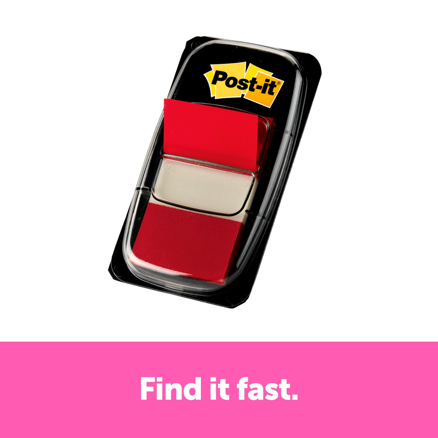 7010340448 - Post-it Flags 680-RD12, 1 in. x 1.7 in. (25.4 mm x 43.2 mm) Red 12 flags/pk