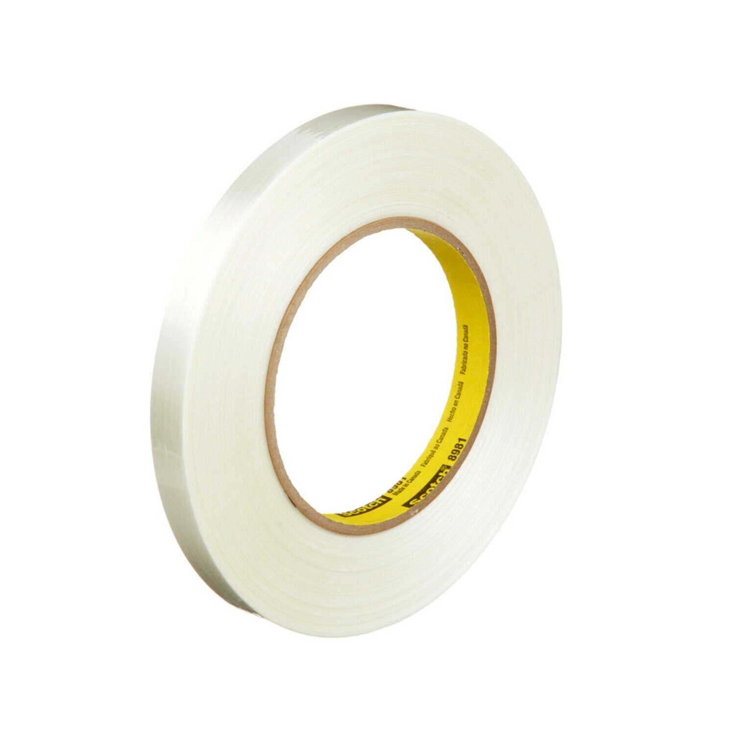 7000123466 - Scotch Filament Tape 8981, Clear, 12 mm x 55 m, 6.6 mil, 72 Roll/Case