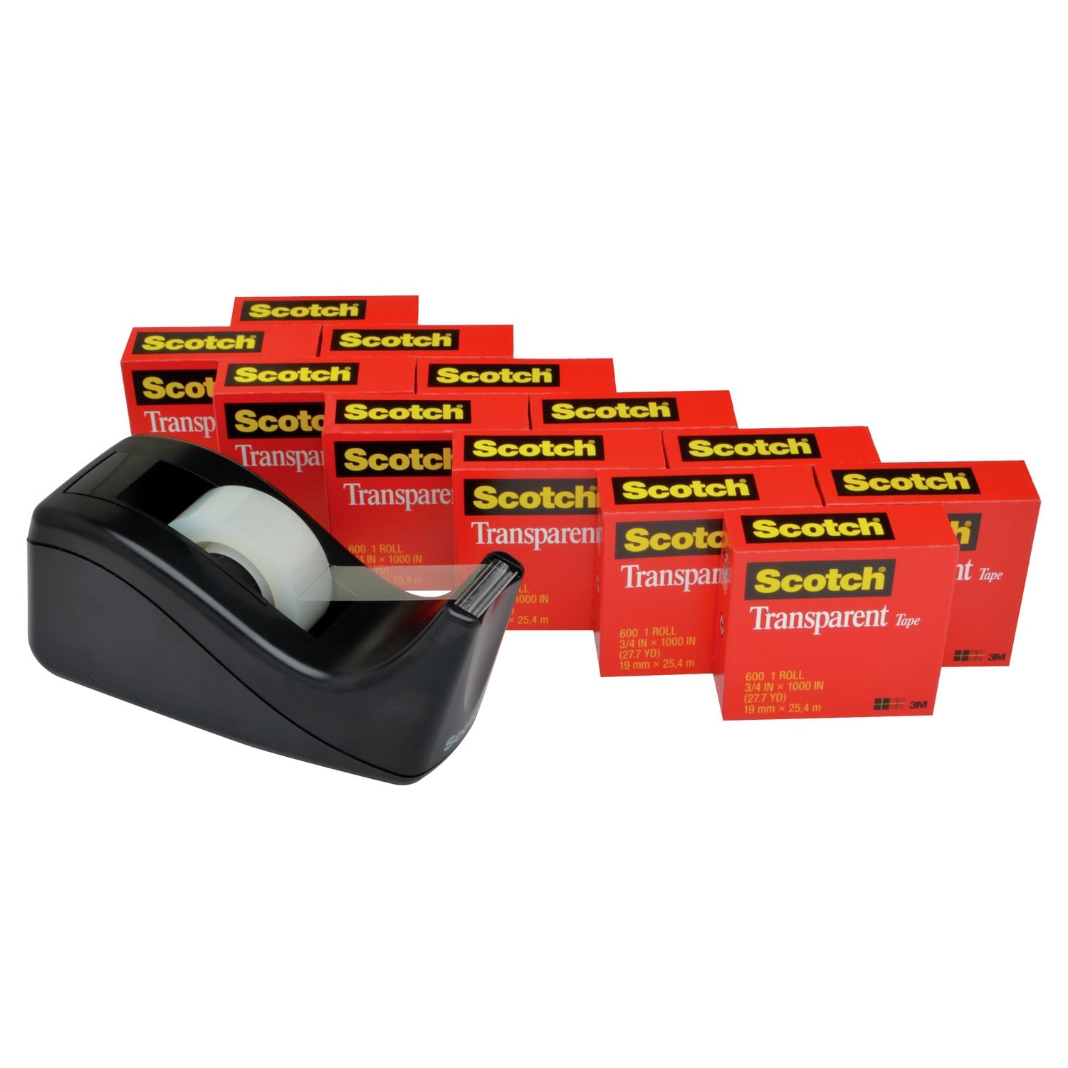 7010331958 - Scotch Transparent Tape 600K-C60, 3/4 in x 1000 in