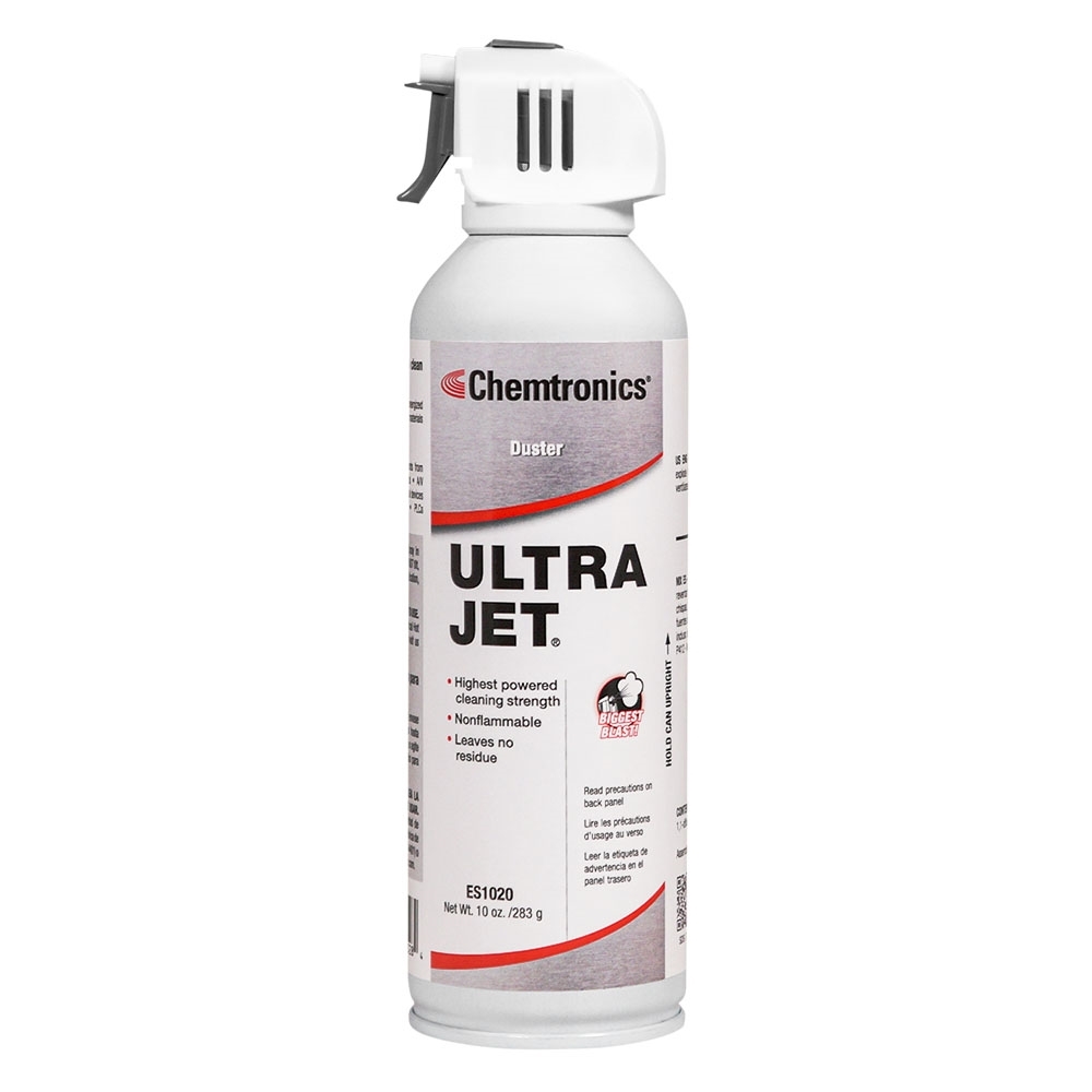 ES1020 - CHEMTRONICS ULTRAJET HIGH PRESSURE COMPRESSED GAS DUSTER 10OZ