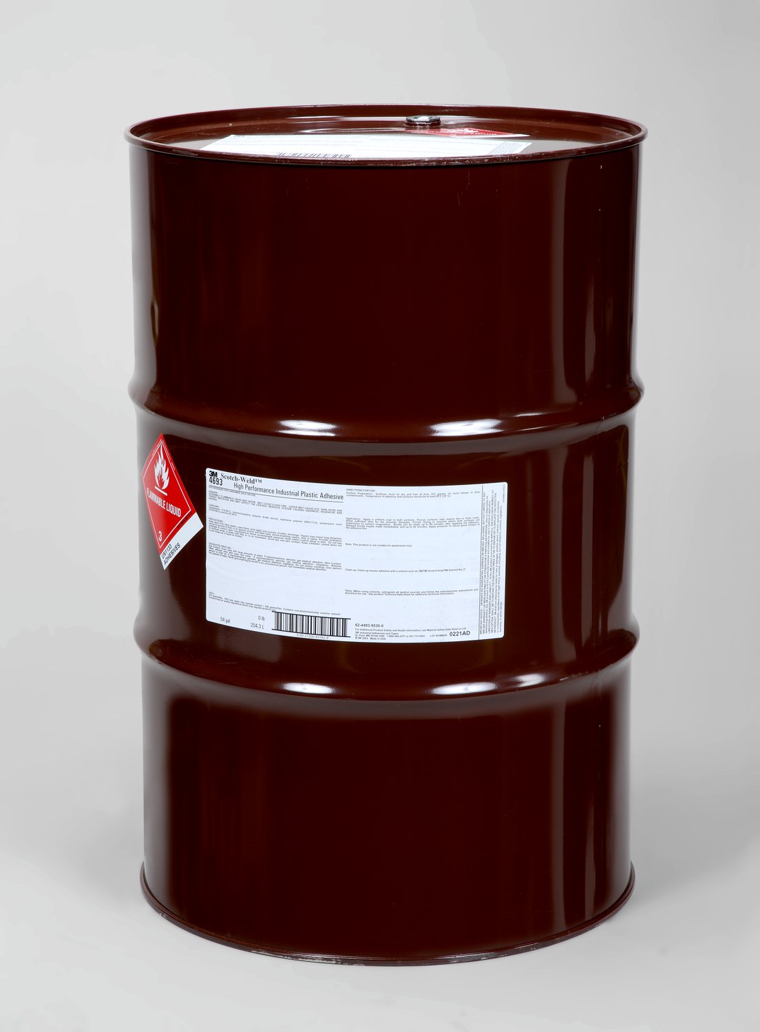 7010310264 - 3M High Performance Industrial Plastic Adhesive 4693, Light Amber, 55 Gallon (54 Gallon Net), Drum