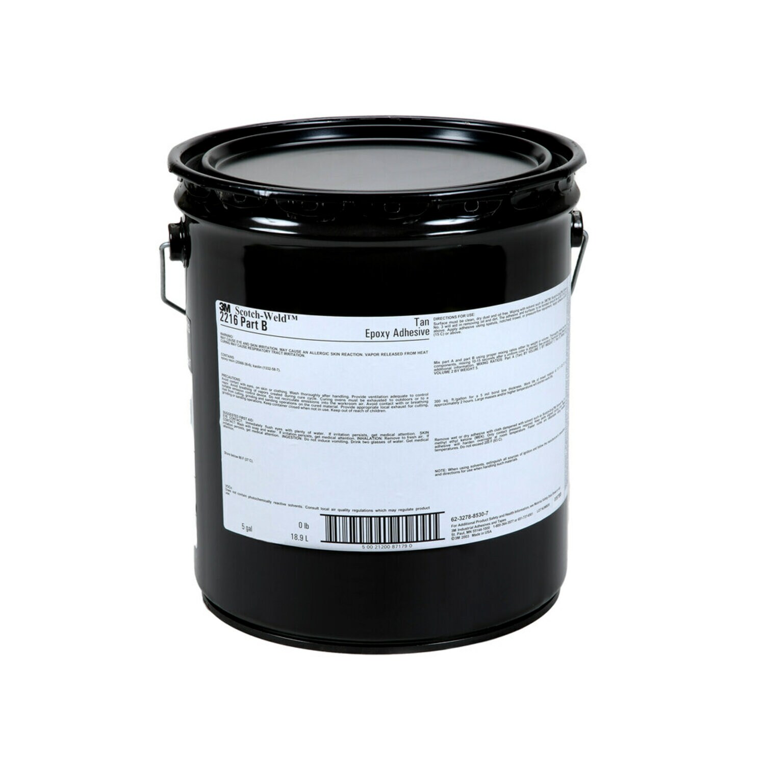 7010309882 - 3M Scotch-Weld Epoxy Adhesive 2216NS, Tan, Part B, 5 Gallon (Pail), Drum