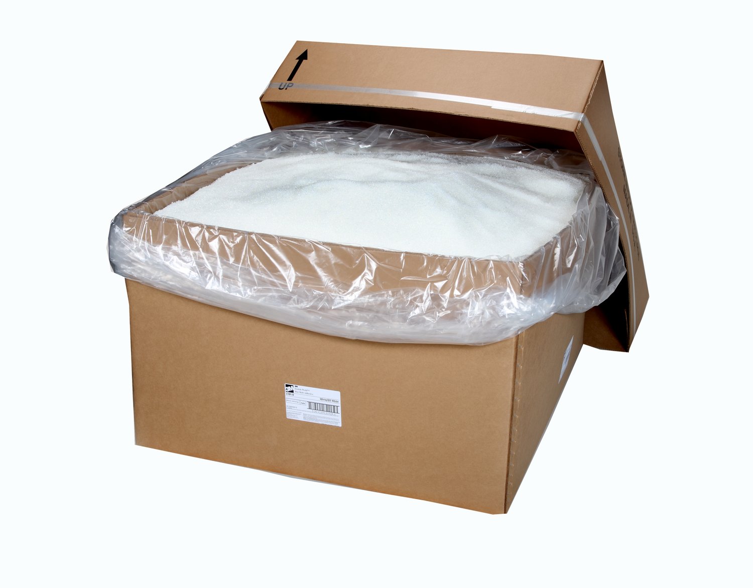 7000046510 - 3M Hot Melt Adhesive 3792LM, Clear, Pellets, Gaylord, 950 lb, Kilogram, IBC