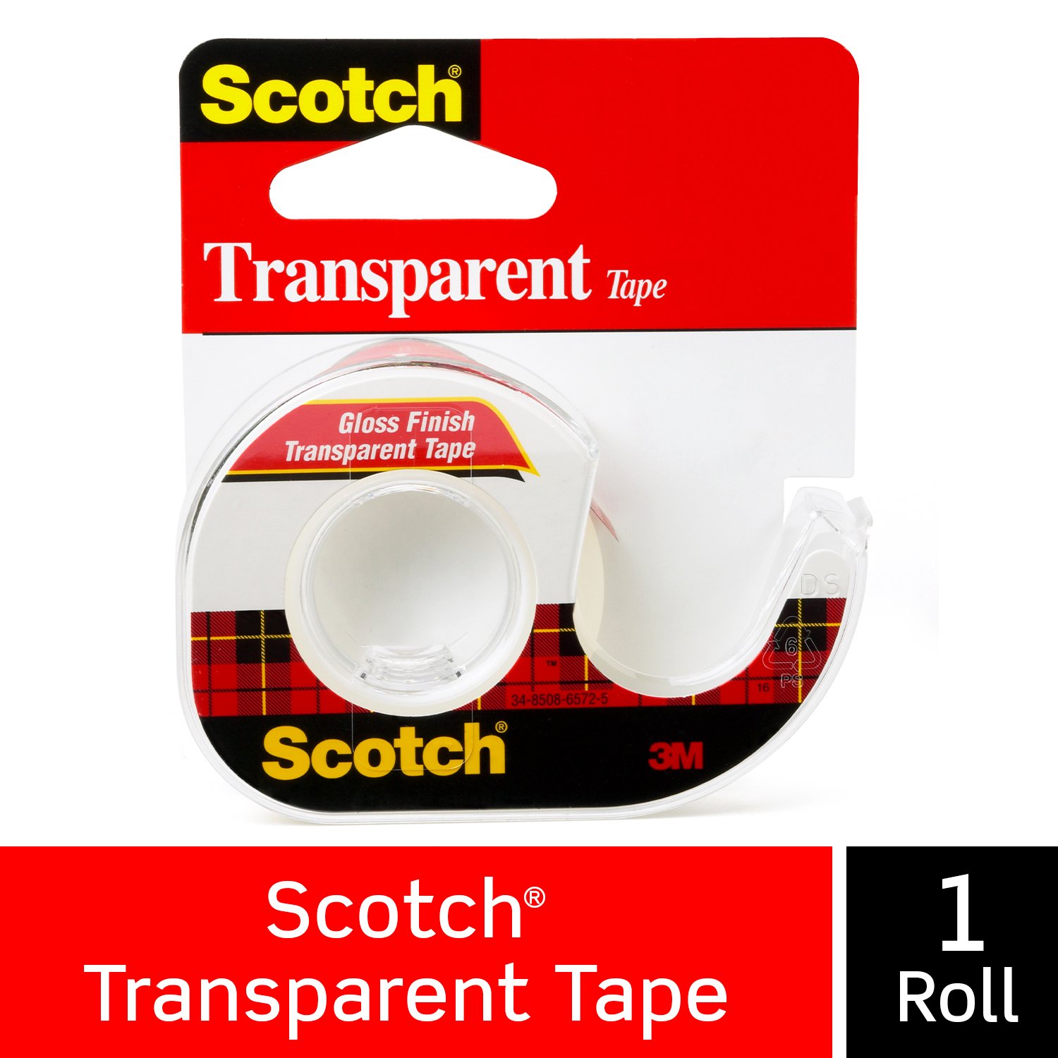 7100284817 - Scotch Transparent Tape 174, 1/2 in x 1000 in (12.7 mm x 25.4 m)