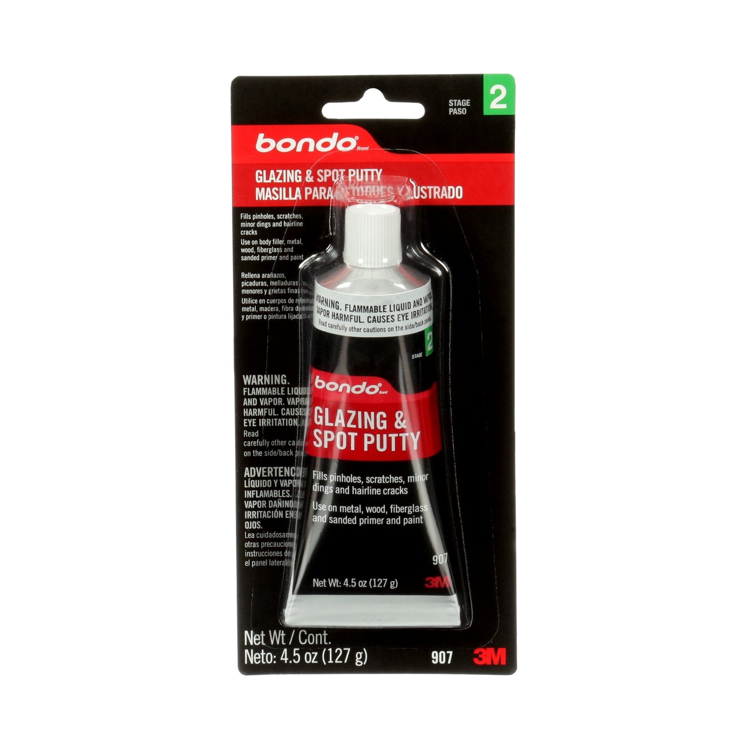 7010328117 - Bondo Glazing & Spot Putty, 00907, 4.5 oz, 6 per case