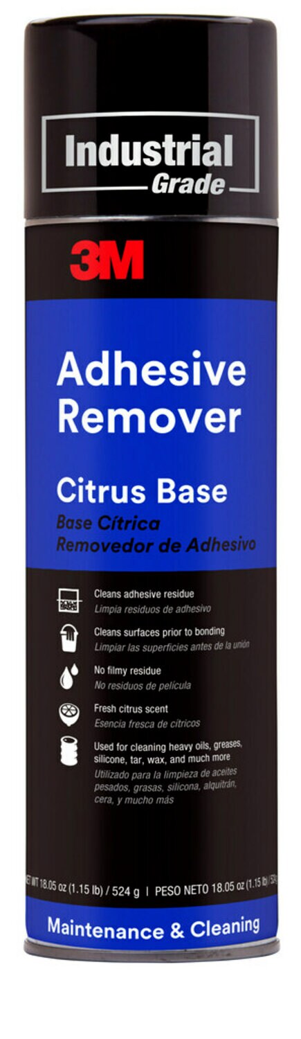 7000121410 - 3M Adhesive Remover Citrus Base 6041, 24 fl oz Can (Net Wt 18.5 oz),
6/Case, NOT FOR SALE IN CA AND OTHER STATES