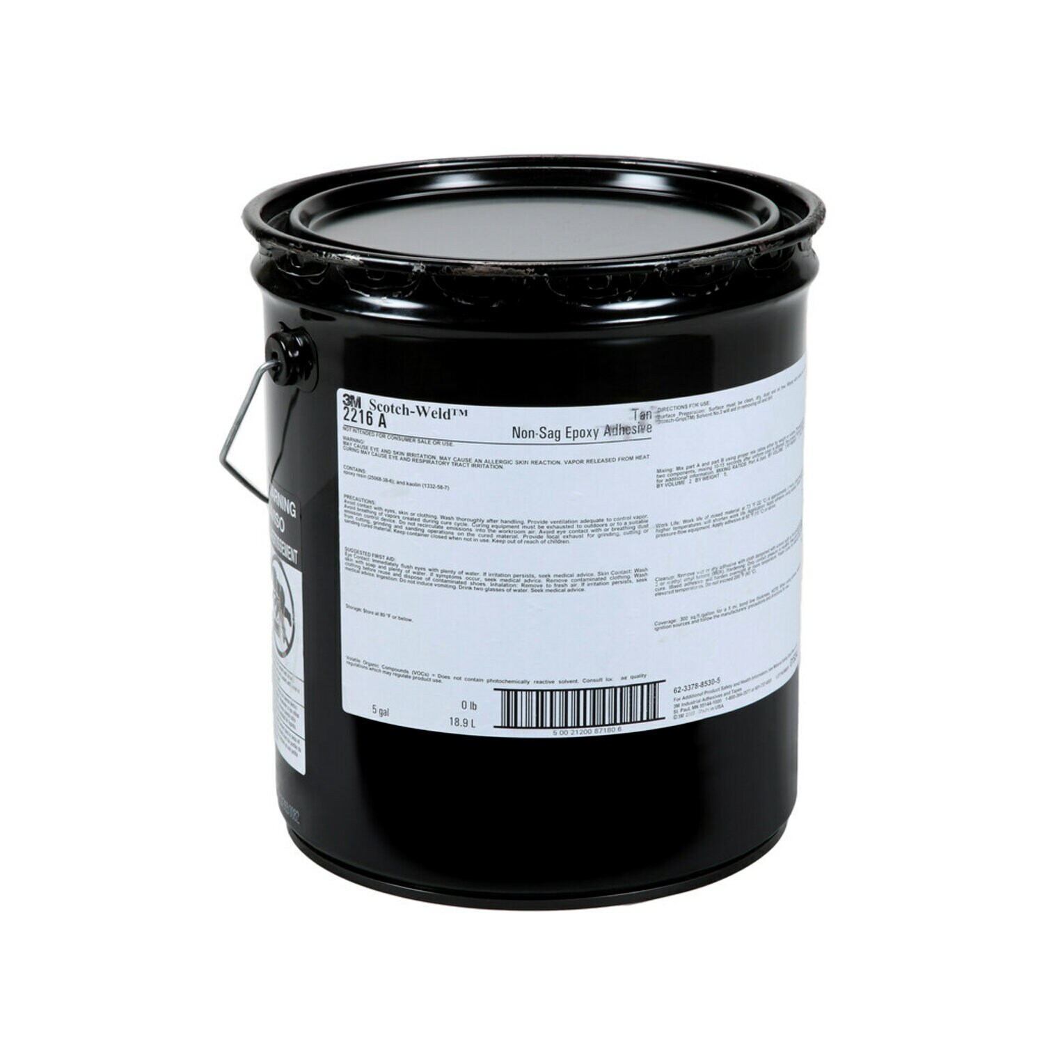 7010367414 - 3M Scotch-Weld Epoxy Adhesive 2216NS, Tan, Part A, 5 Gallon (Pail),
Drum