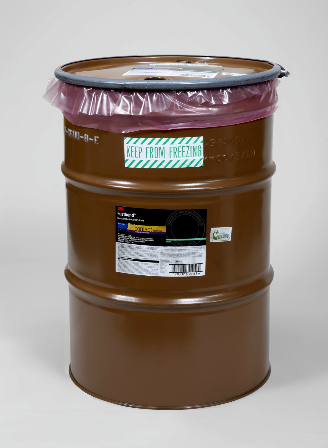 7000121384 - 3M Fastbond Contact Adhesive 30NF, Green, 55 Gallon, Open Head (52 Gallon Net), Drum
