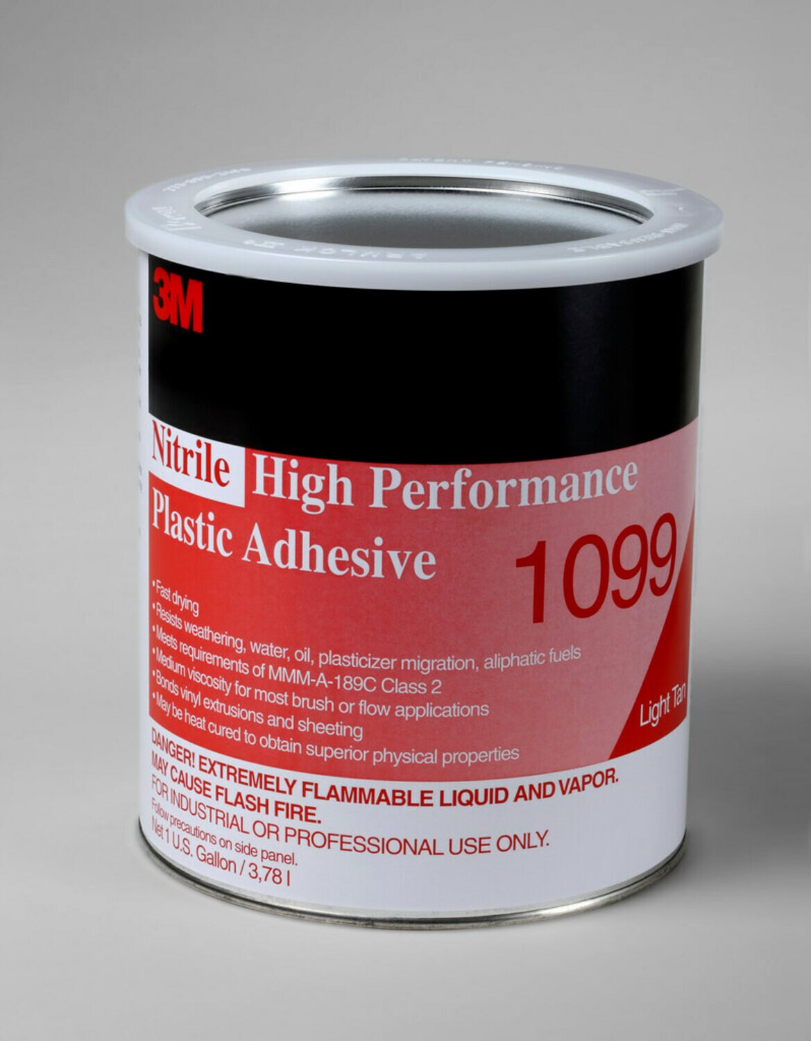 7000121198 - 3M Nitrile High Performance Plastic Adhesive 1099, Tan, 1 Gallon, 4 Can/Case