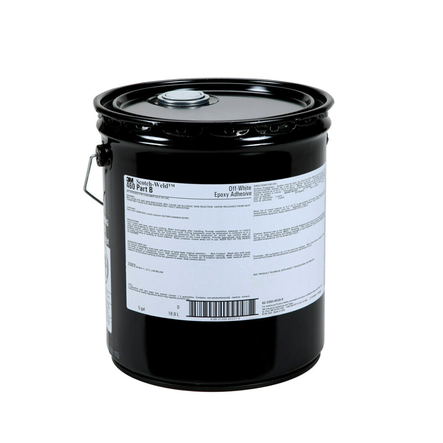 7000000875 - 3M Scotch-Weld Epoxy Adhesive 460, Off-White, Part B, 5 Gallon (Pail),
1 Can/Case