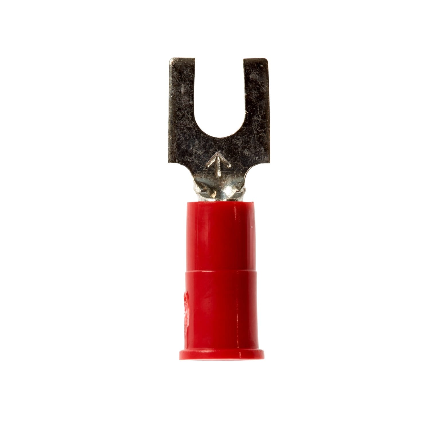 7000133653 - 3M Highland BFV18-8Q Vinyl-Insulated Butted Seam Block Fork Terminal, 8 Stud, 22 - 18 AWG, Red, 25 per bag, 10 Bags/Case