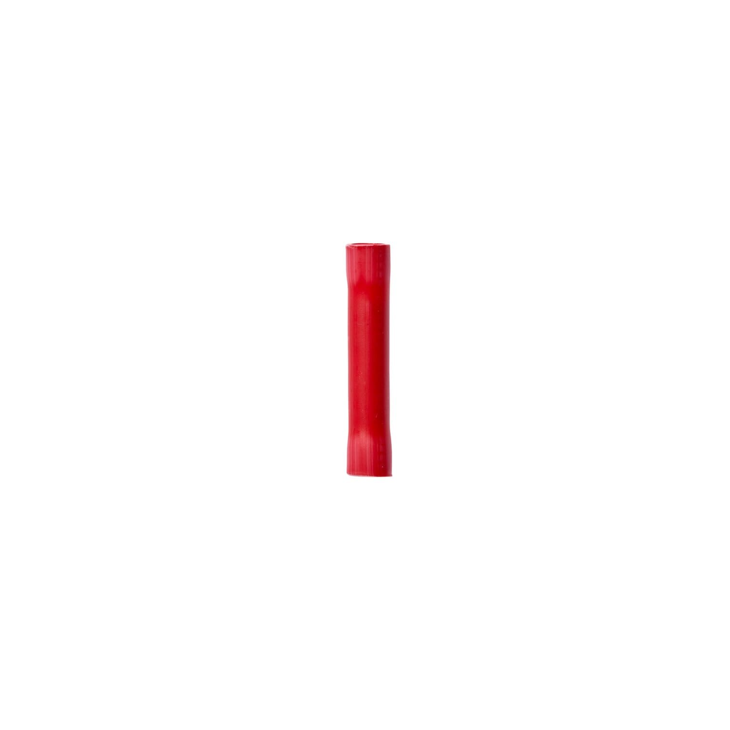 7000133656 - 3M Highland BSV18Q Vinyl-Insulated Butted-Seam Standard Butt Connector, 22 to 18 AWG, Red, 25/Bag, 10 Bags/Case