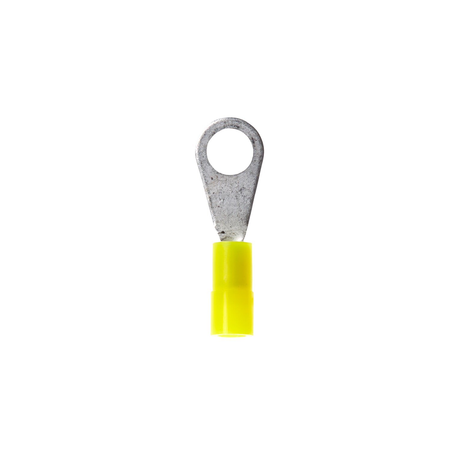 7100164998 - 3M Nylon Insulated Brazed Seam Ring Tongue Terminal, 10-6-WN, standard-style ring tongue fits around the stud
