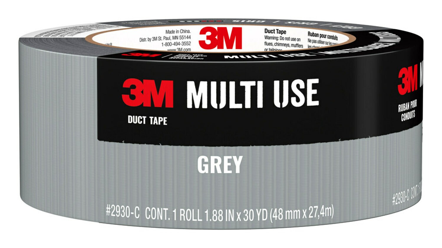 7100214361 - 3M Multi-Use Duct Tape, 2930-C, 1.88 in x 30 yd (48,0 mm x 27,4 m) 12 rls/cs