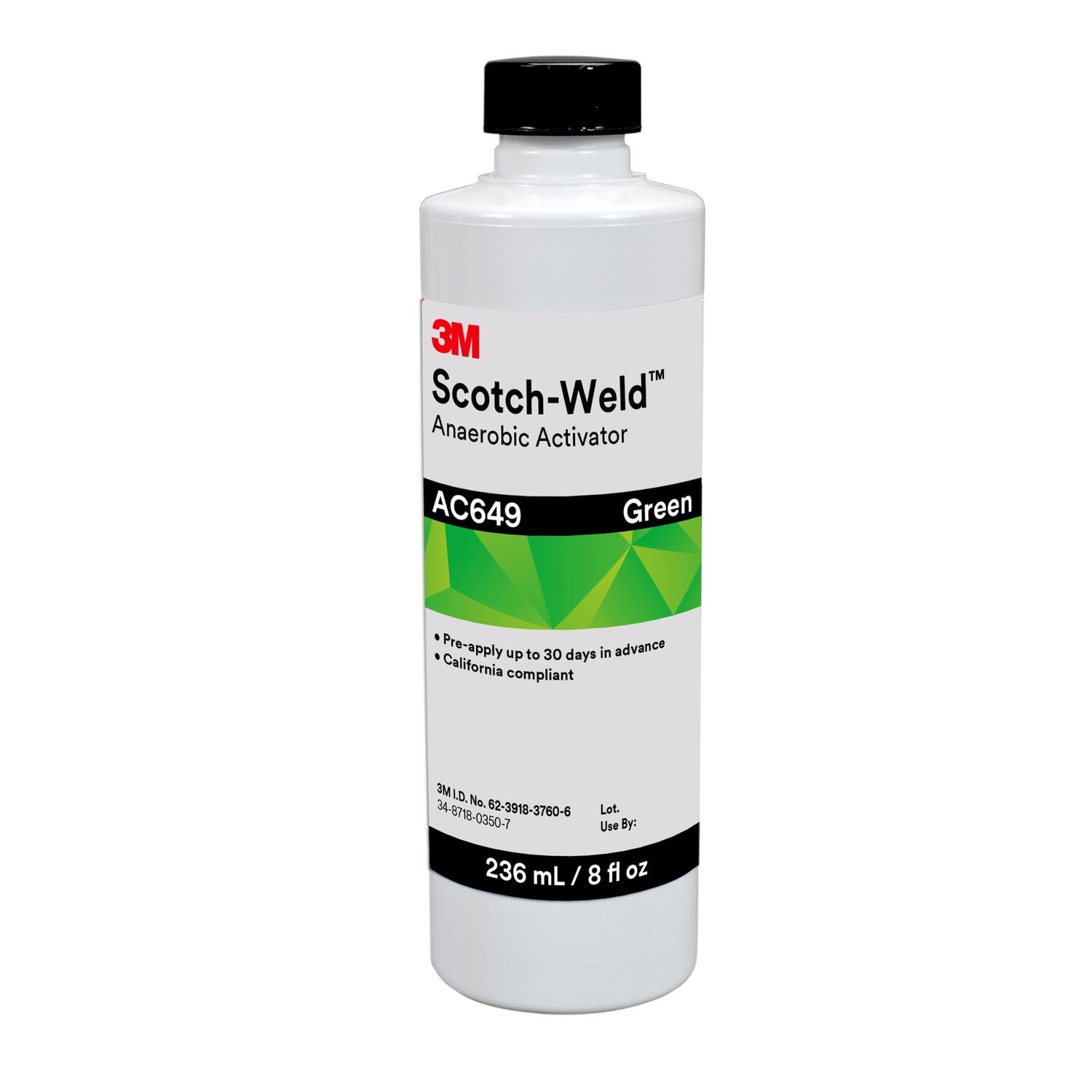 7010367620 - 3M Scotch-Weld Anaerobic Activator AC649, Green, 8 fl oz Bottle, 4/case