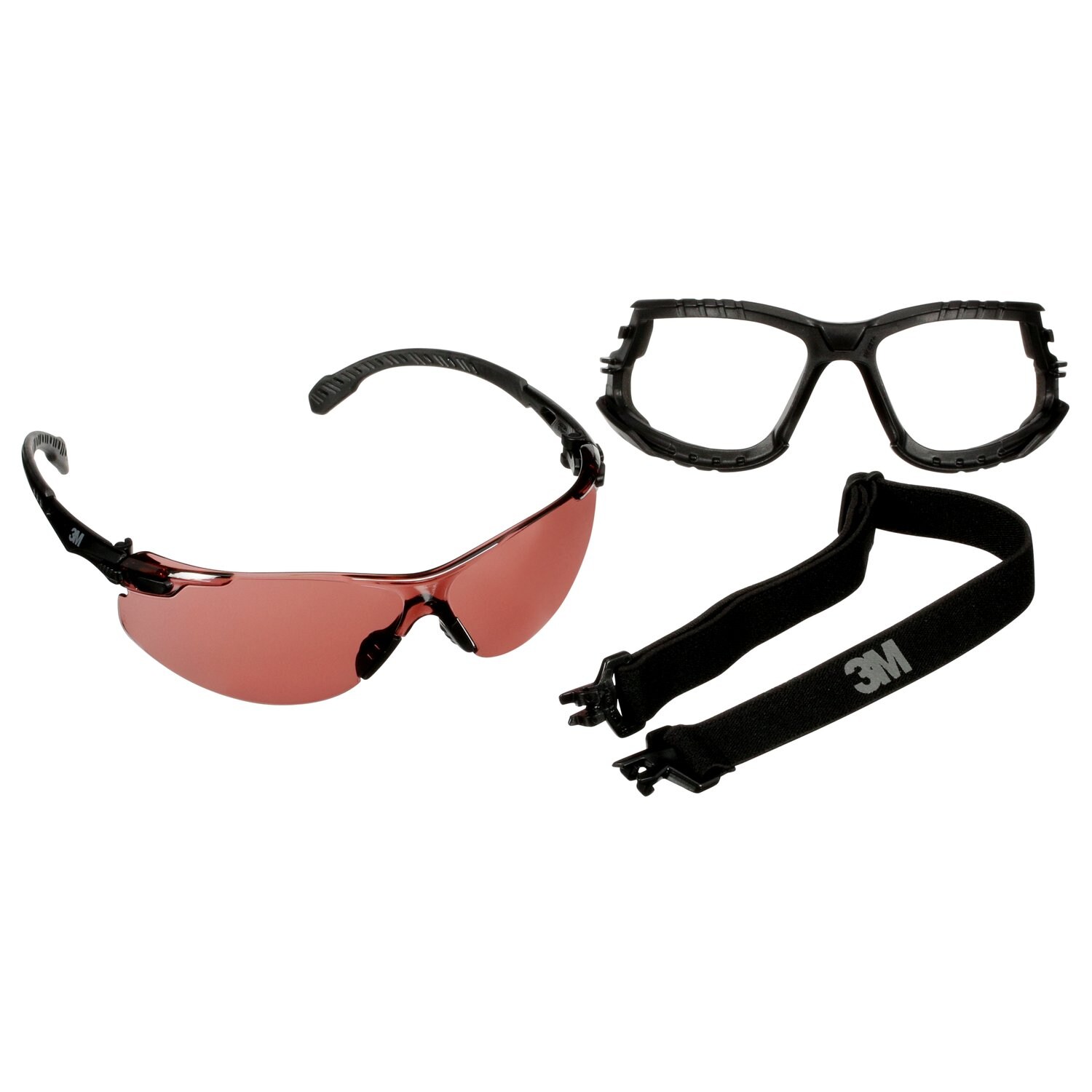 7100221243 - 3M Solus 1000 Series, S1523SGAF-KT, Blk Temples, Scotchgard Anti-Fog Coating, VM AF-AS lens, Foam/Strap, 20 ea/Case