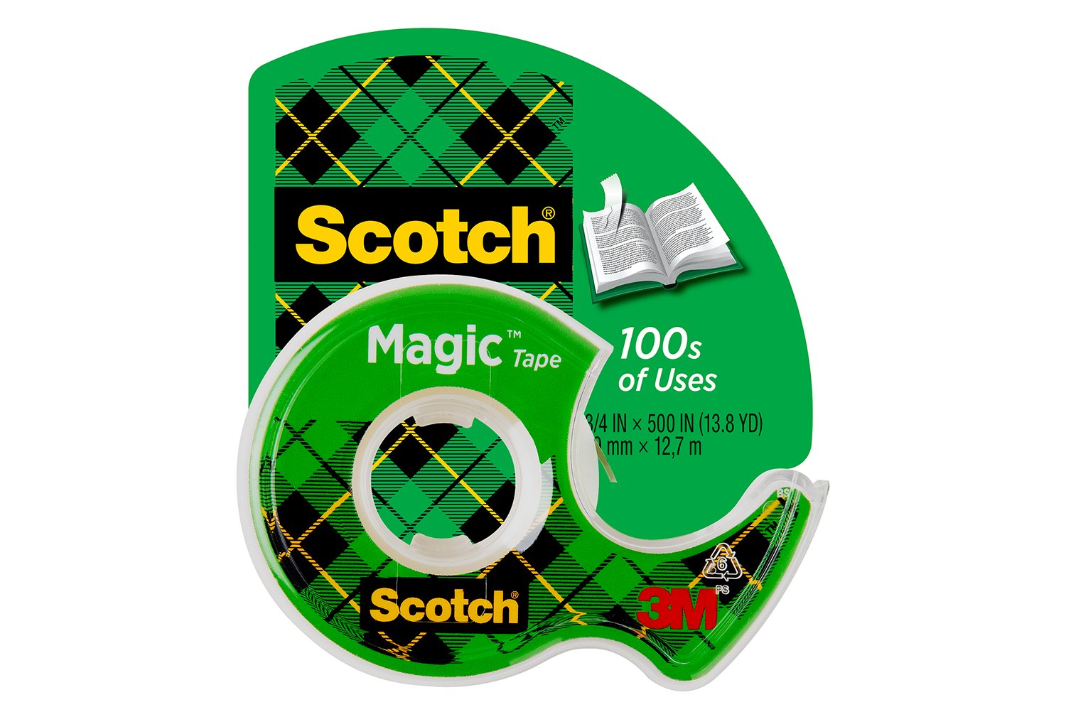 7010295122 - Scotch Magic Tape 122, 3/4 in x 650 in (19 mm x 16,5 m)