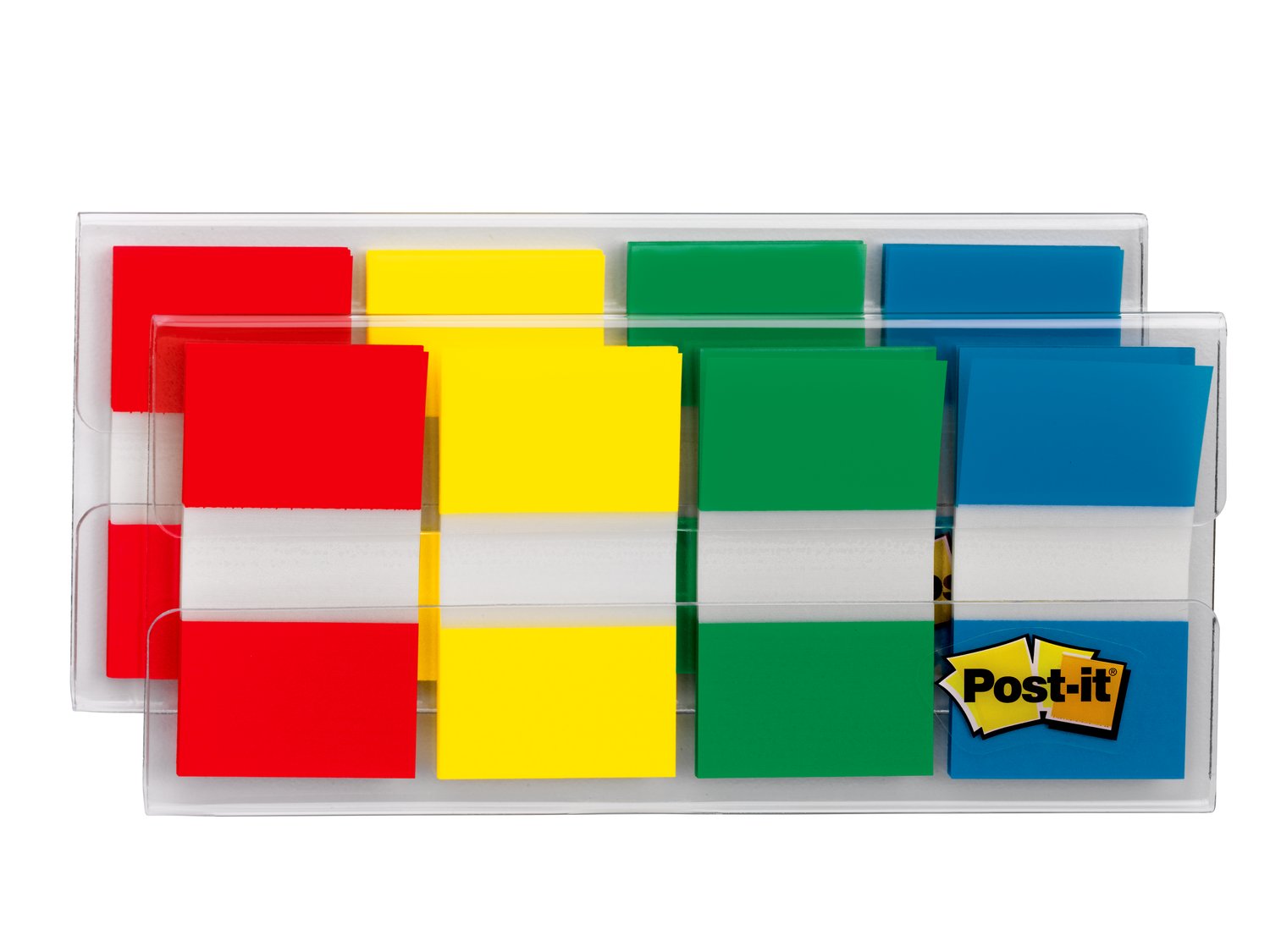 7000127122 - Post-it Flags 680-RYGB2, .94 in. x 1.7 in. (23.8 mm x 43.2 mm) Red,
Yellow, Blue, Green 24 pk/cs