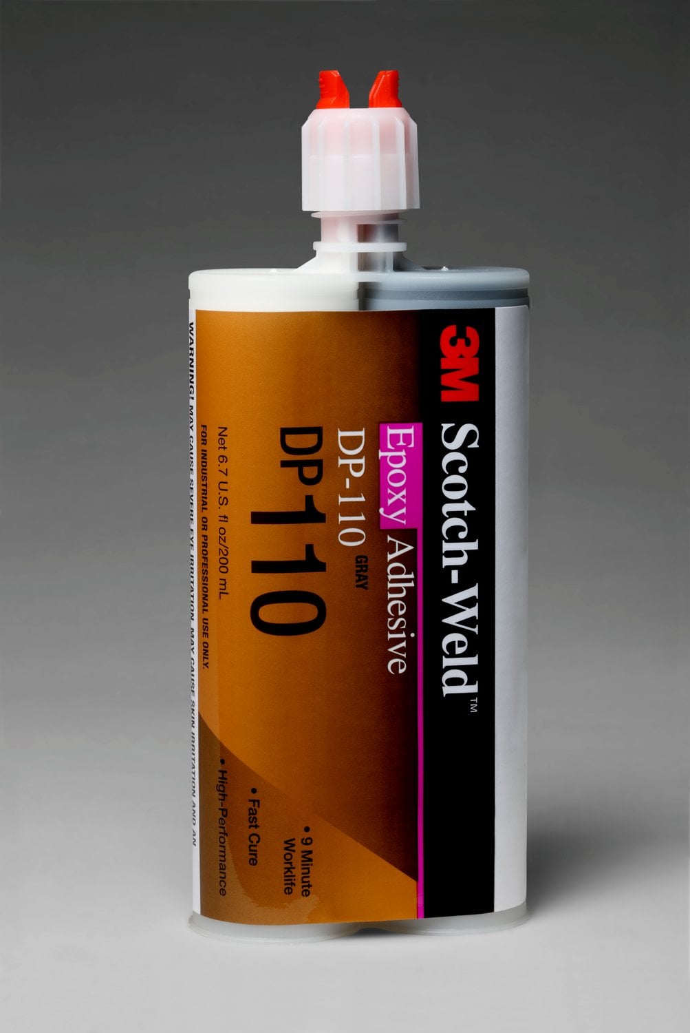 7000121312 - 3M Scotch-Weld Epoxy Adhesive DP110, Gray, 200 mL Duo-Pak, 12 Pack/Case