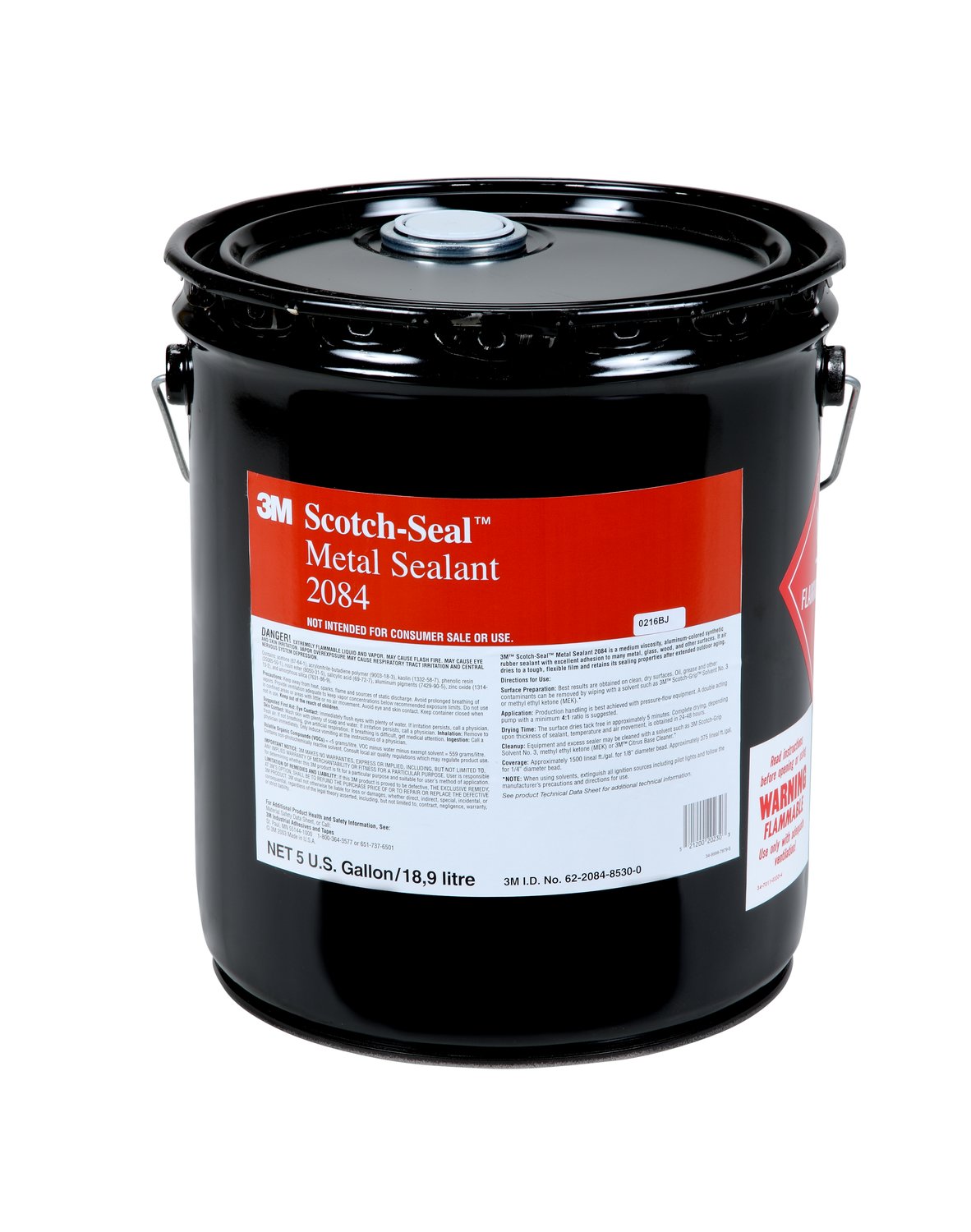 7000046344 - 3M Scotch-Seal Metal Sealant 2084, Silver, 5 Gallon (Pail), 1 Can/Case