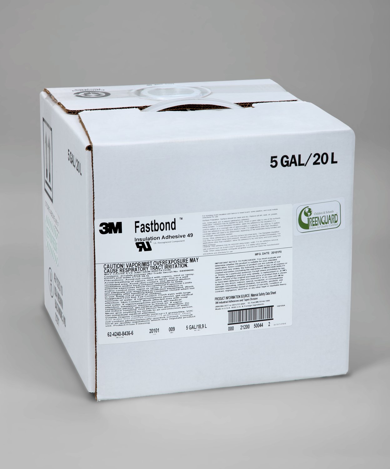 7010329770 - 3M Fastbond Insulation Adhesive 49, Clear, 5 Gallon, Drum