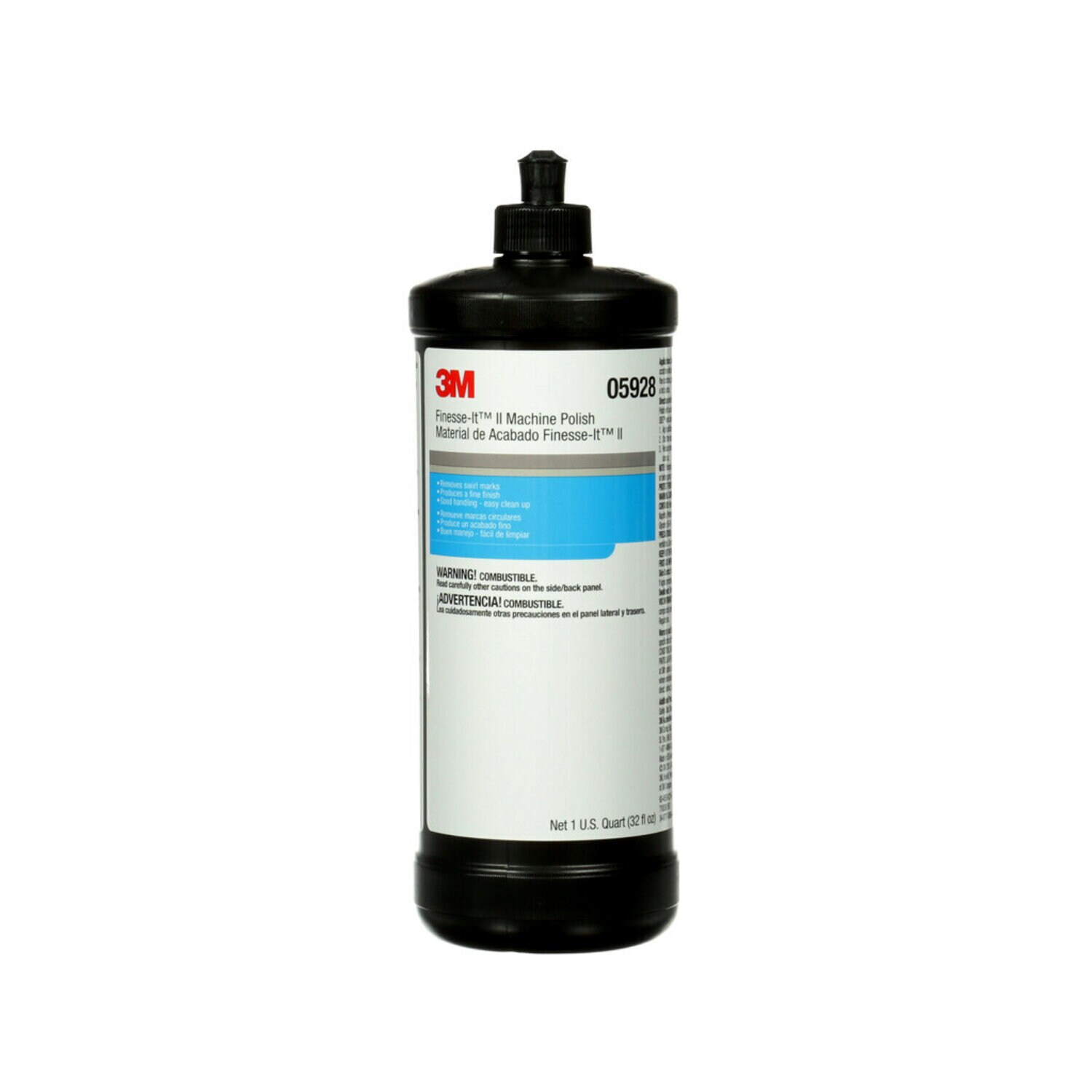 7100061951 - 3M Finesse-it II Machine Polish, 05928, 1 qt (32 fl oz/946 mL), 6 per case