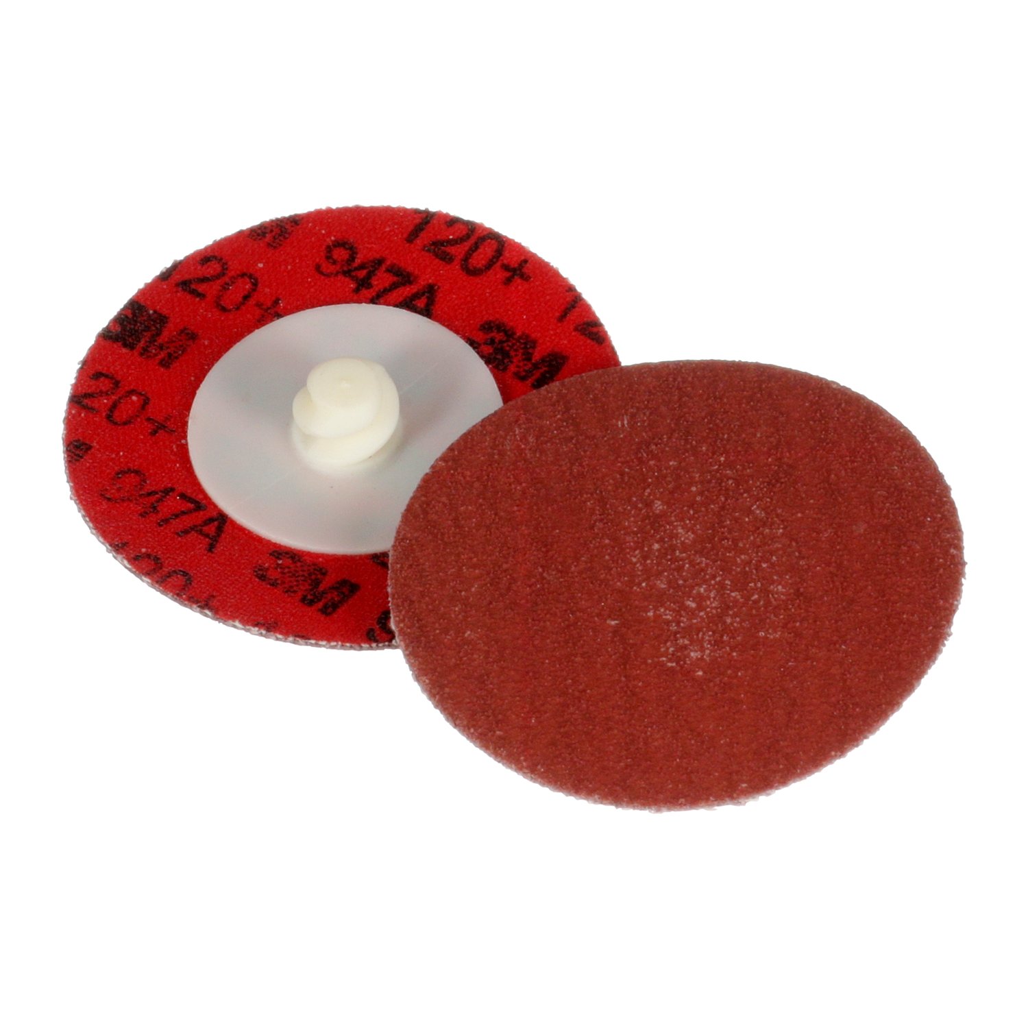 7100076933 - 3M Cubitron II Roloc Durable Edge Disc 947A, 120+, X-weight, TR, Maroon, 2 in, Die R200P, 50/Carton, 200 ea/Case