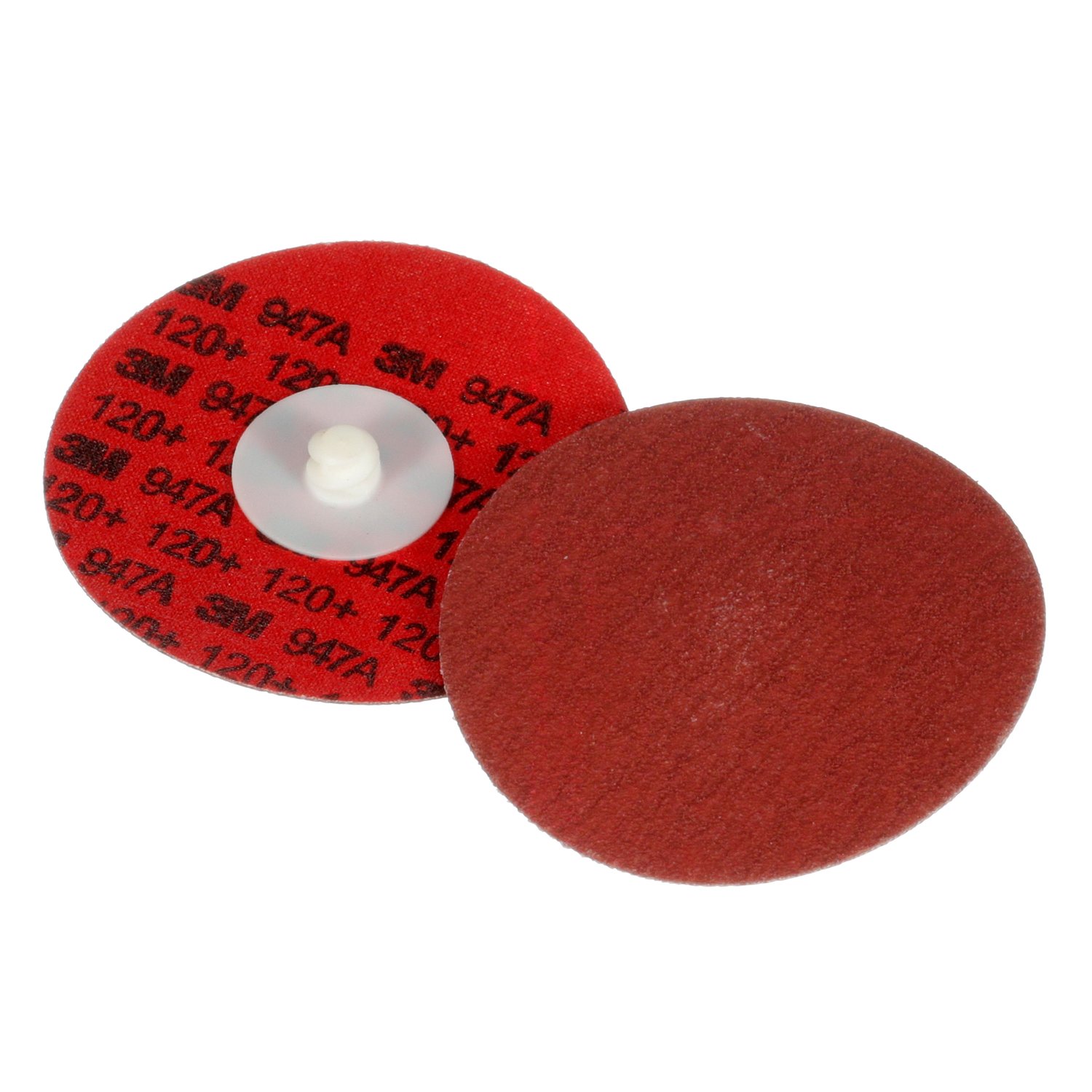 7100076934 - 3M Cubitron II Roloc Durable Edge Disc 947A, 120+, X-weight, TR, Red, 3 in, Die R300V, 50/Carton, 200 ea/Case