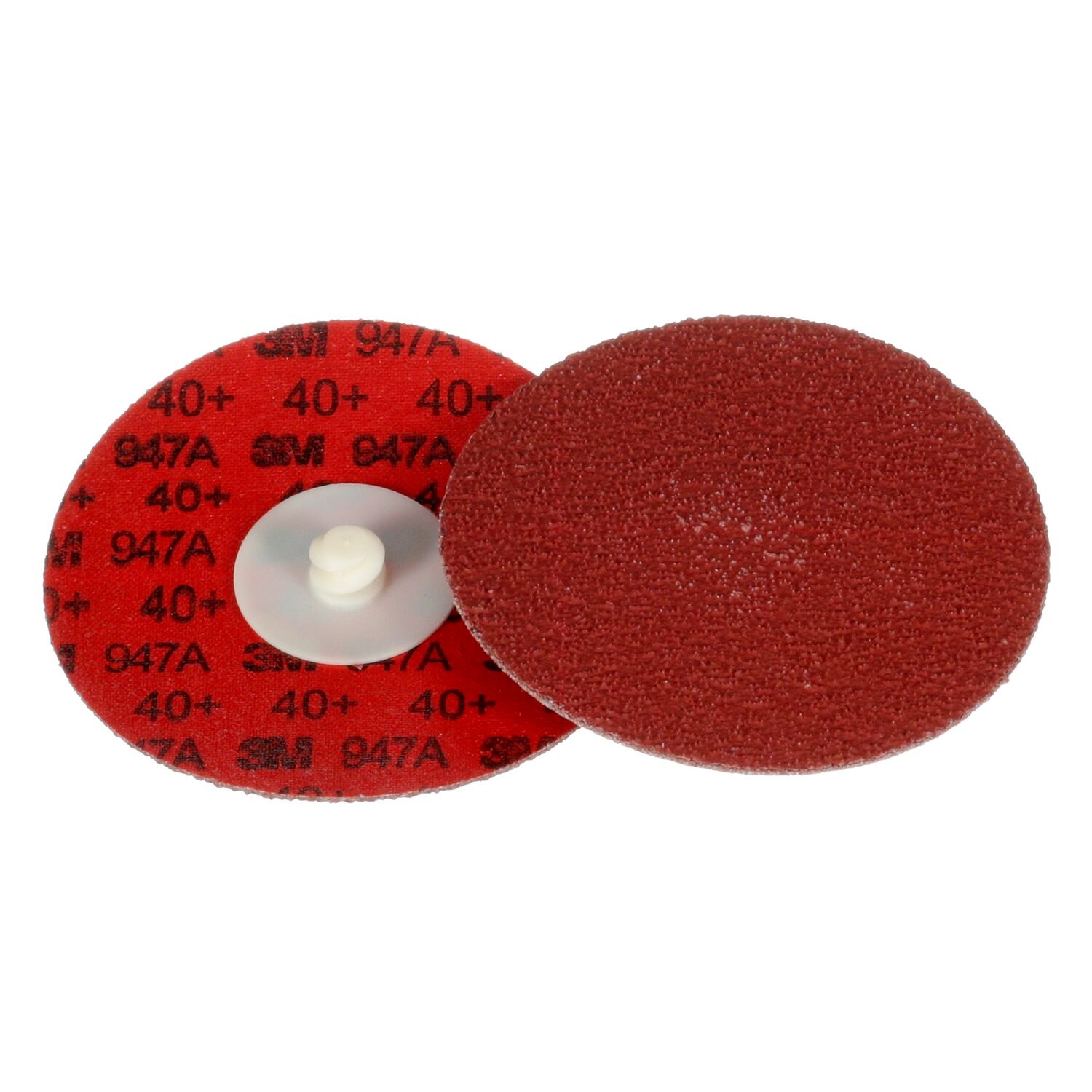 7100077040 - 3M Cubitron II Roloc Durable Edge Disc 947A, 40+, X-weight, TR, Maroon, 3 in, Die R300V, 50/Carton, 200 ea/Case