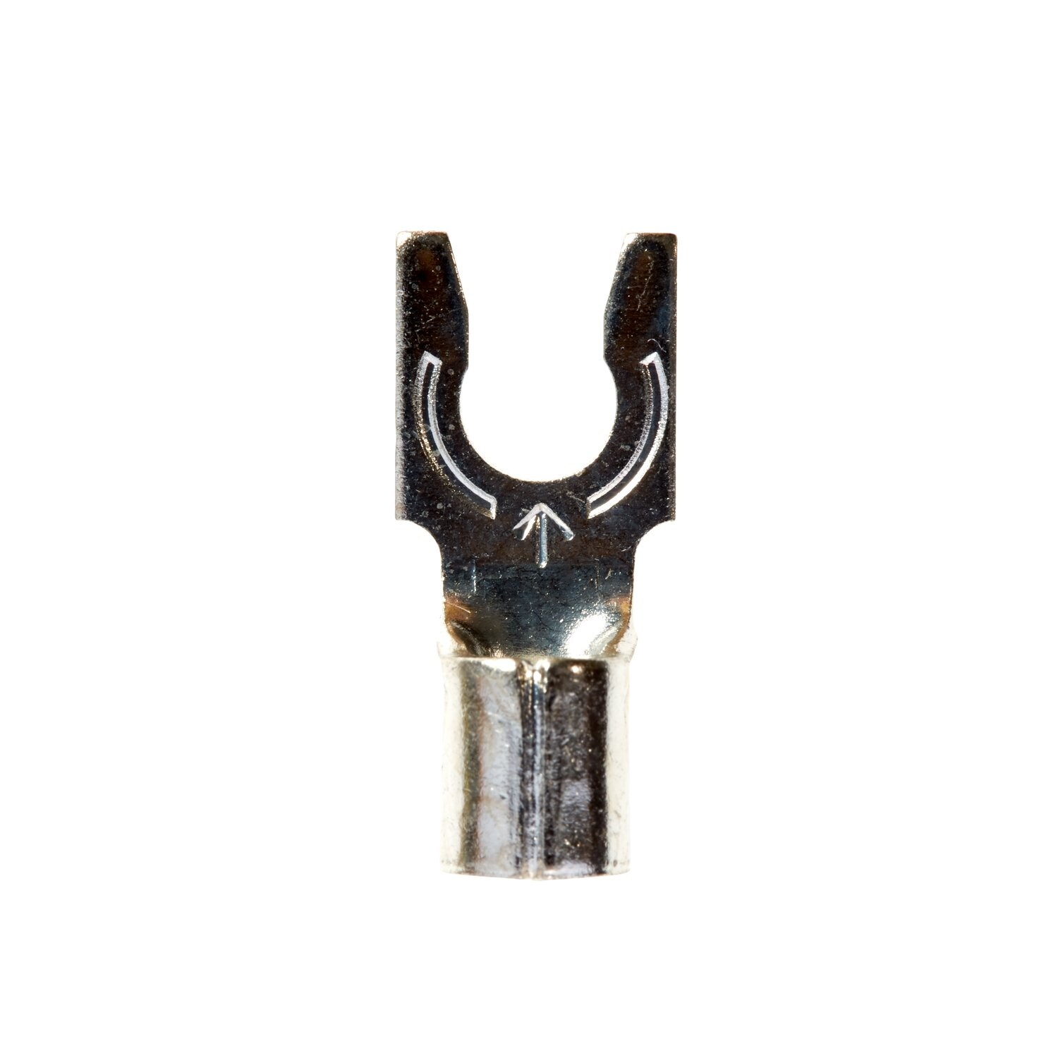 7100165262 - 3M Scotchlok Locking Fork Non-Insulated, 50/bottle, M10-8FLX, spring-like tongue firmly fits around the stud