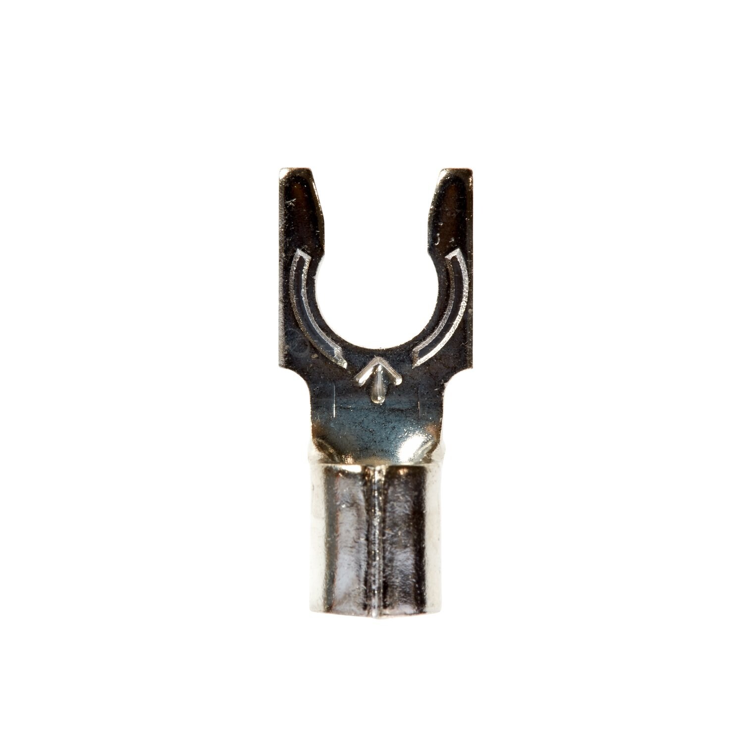 7100165263 - 3M Scotchlok Locking Fork Non-Insulated, 50/bottle, M10-10FLX, spring-like tongue firmly fits around the stud, 500/Case