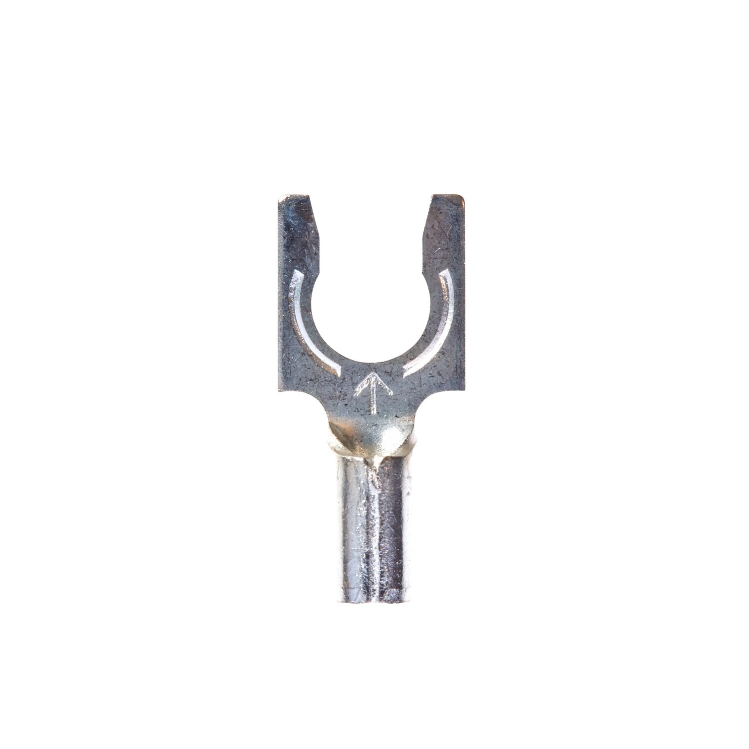 7100165270 - 3M Scotchlok Locking Fork Non-Insulated, 100/bottle, M18-10FLX, spring-like tongue firmly fits around the stud, 500/Case