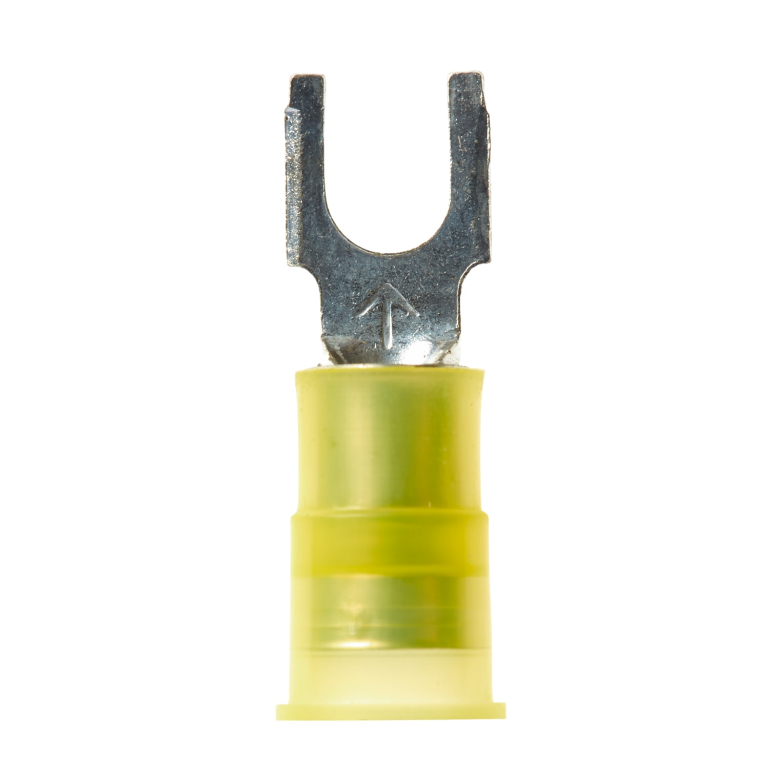 7100163615 - 3M Vinyl Insulated Butted Seam Block Fork Terminal BS-32-10-P, suitable for use in a terminal block