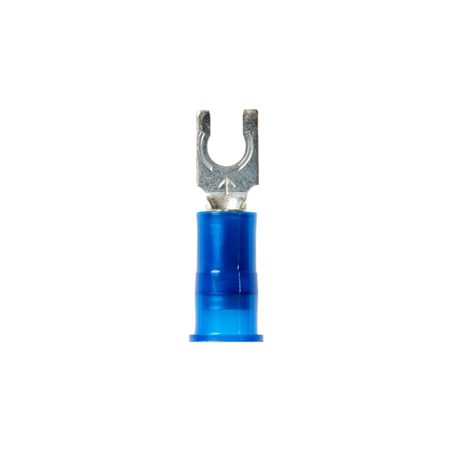 7100165253 - 3M Scotchlok Locking Fork Nylon Insulated, 100/bottle, MNG14-4FLX, spring-like tongue firmly fits around the stud, 500/Case