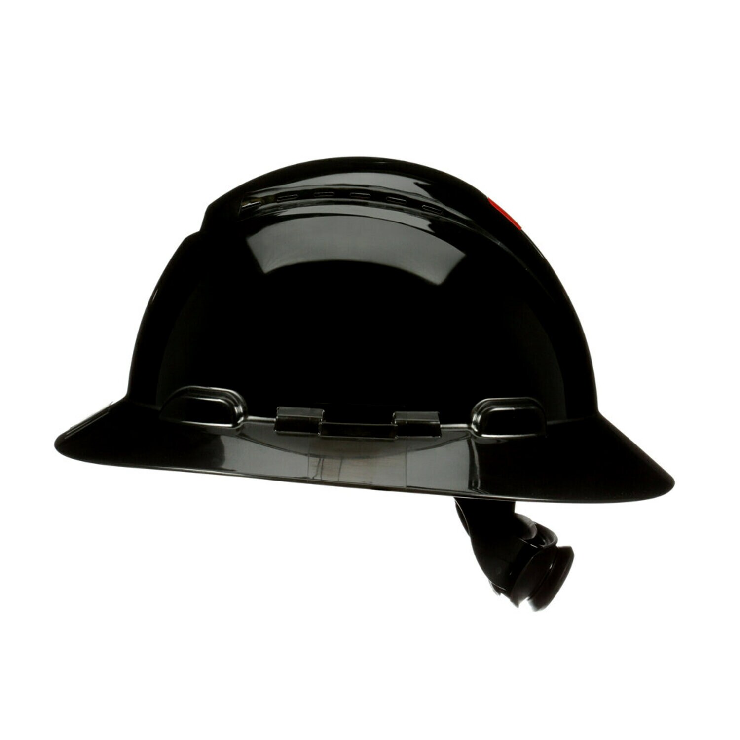 7100240040 - 3M SecureFit Full Brim Hard Hat H-812SFV-UV, Black, Vented, 4-Point Pressure Diffusion Ratchet Suspension with UVicator, 20ea/CS