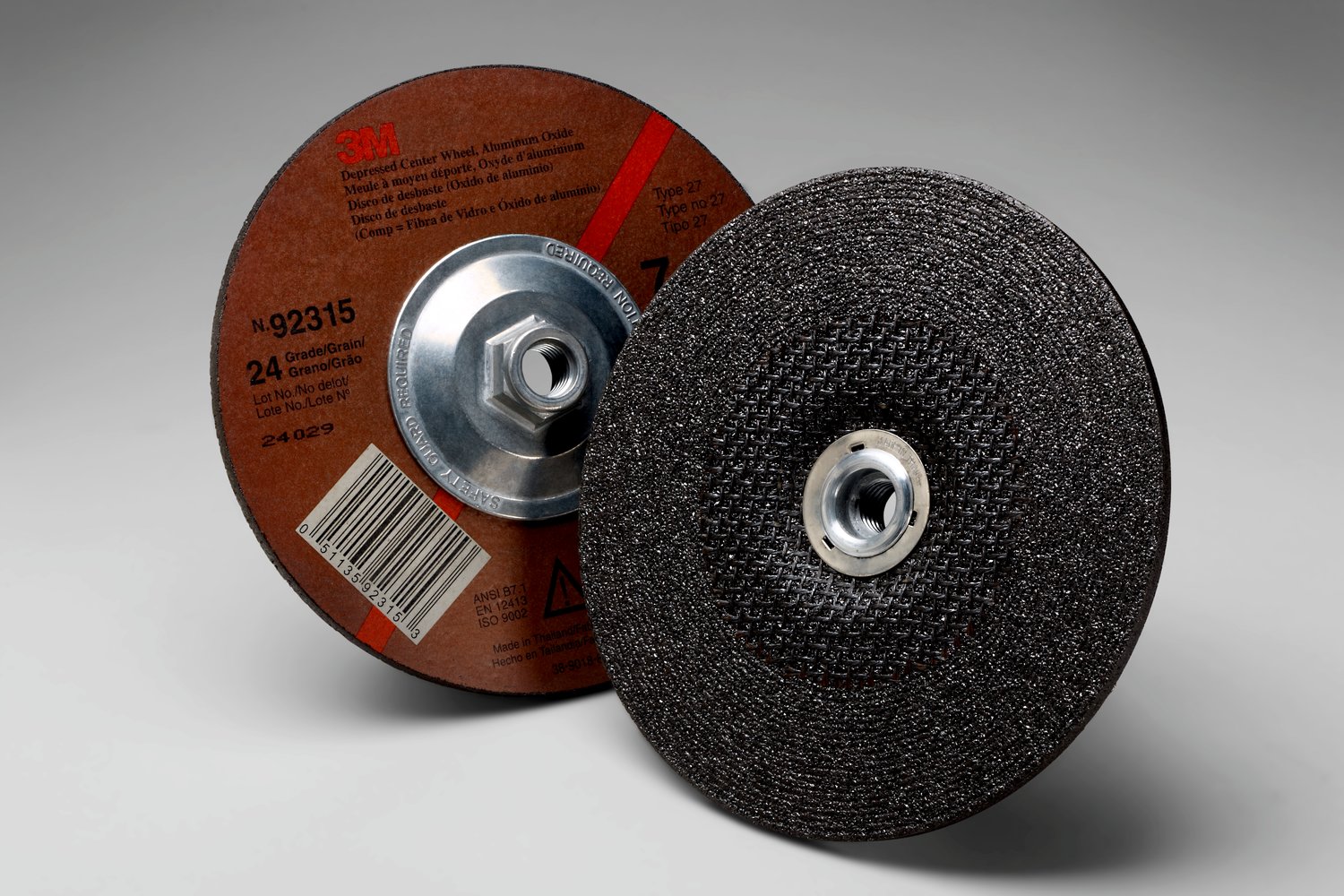 7010325743 - 3M General Purpose Depressed Center Wheel, 24, T27, 7 in x 1/4 in x 5/8 in-11 Internal, 10/Carton, 20 ea/Case