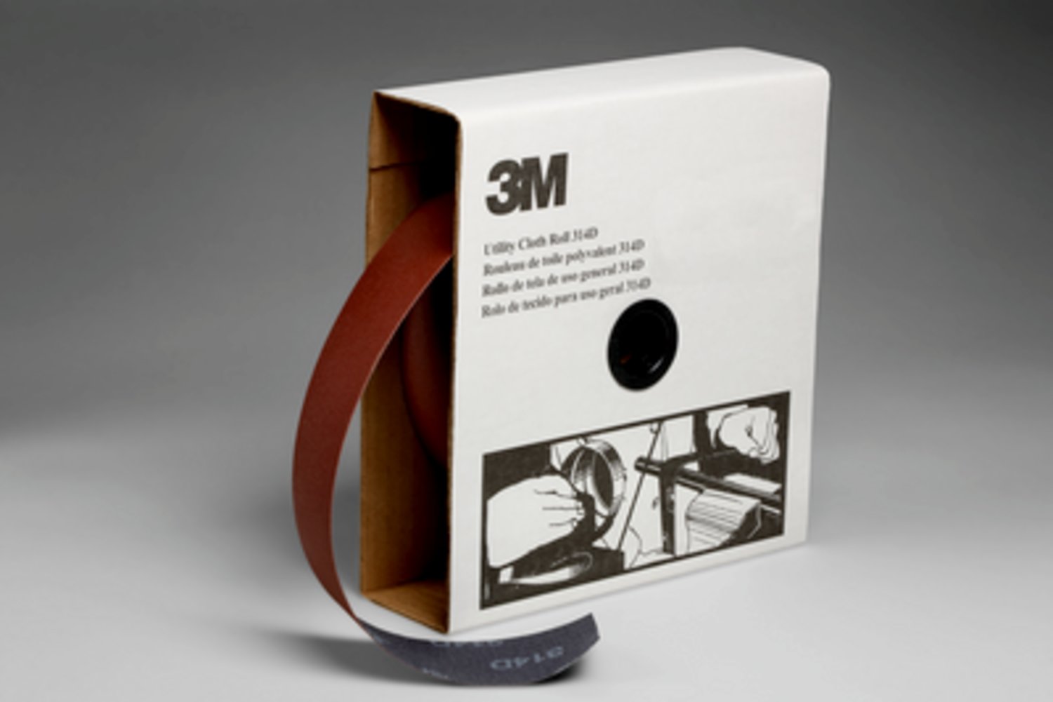 7000118542 - 3M Utility Cloth Roll 314D, P100 J-weight, 2 in x 50 yd, 5 ea/Case