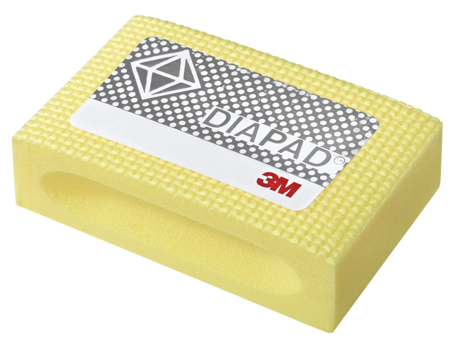 7100323057 - 3M Flexible Diamond Hand Lap 6200J, M40, Yellow, 2-1/4 in x 3-3/4 in, 10 ea/Case