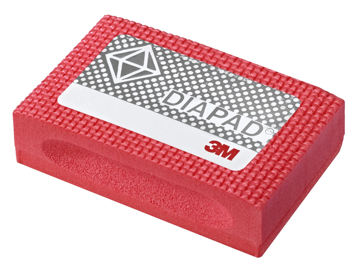 7100323058 - 3M Flexible Diamond Hand Lap 6200J, M74, Red, 2-1/4 in x 3-3/4 in, 10 ea/Case
