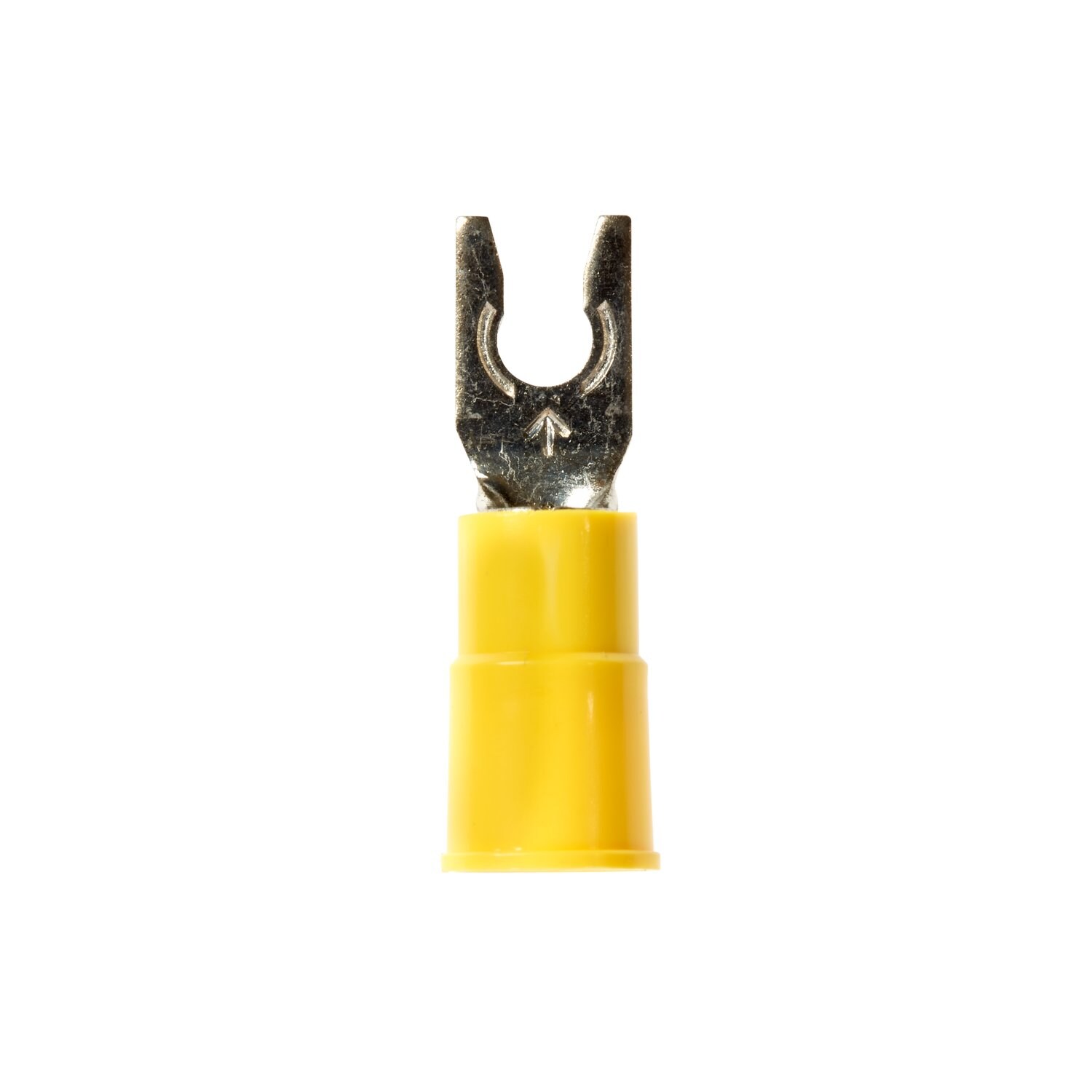 7010398194 - 3M Scotchlok Locking Fork Vinyl Insulated, 50/bottle, MV10-6FLX, spring-like tongue firmly fits around the stud, 500/Case