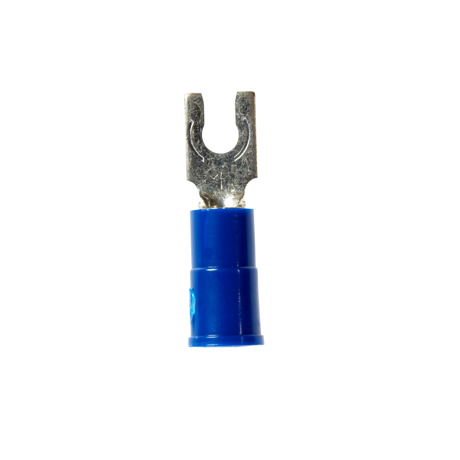 7100165265 - 3M Scotchlok Locking Fork Vinyl Insulated, 100/bottle, MV14-4FLX, spring-like tongue firmly fits around the stud, 500/Case