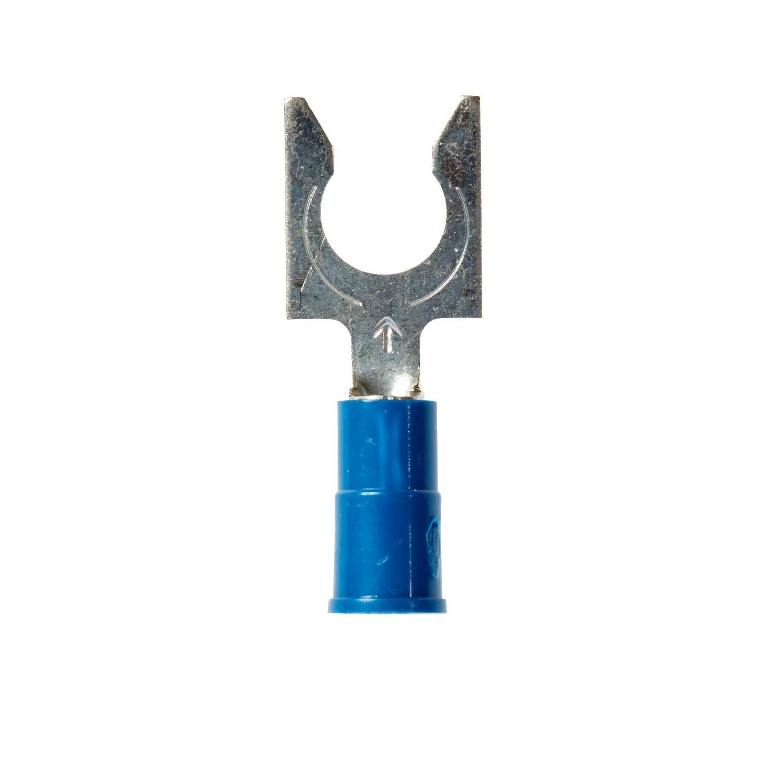 7100165264 - 3M Scotchlok Locking Fork Vinyl Insulated, 100/bottle, MV14-14FLX, spring-like tongue firmly fits around the stud, 500/Case