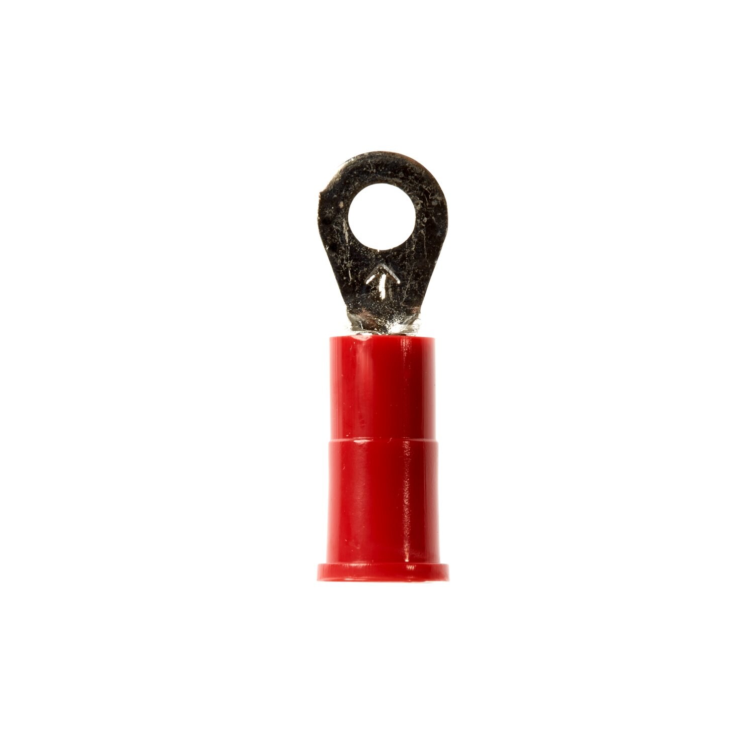 7100165245 - 3M Scotchlok Ring Vinyl Insulated, 100/bottle, MV18-4R/SX, standard-style ring tongue fits around the stud, 500/Case