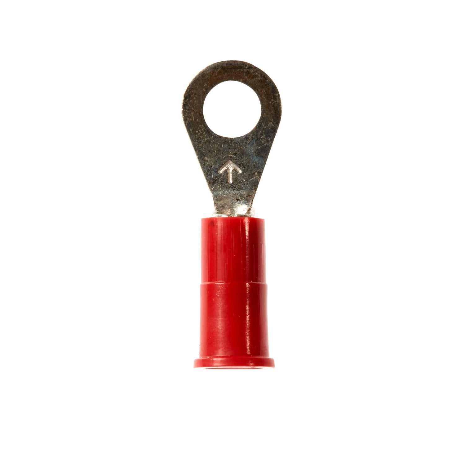 7100008147 - 3M Scotchlok Ring Vinyl Insulated, 100/bottle, MV18-8R/LX, standard-style ring tongue fits around the stud, 500/Case