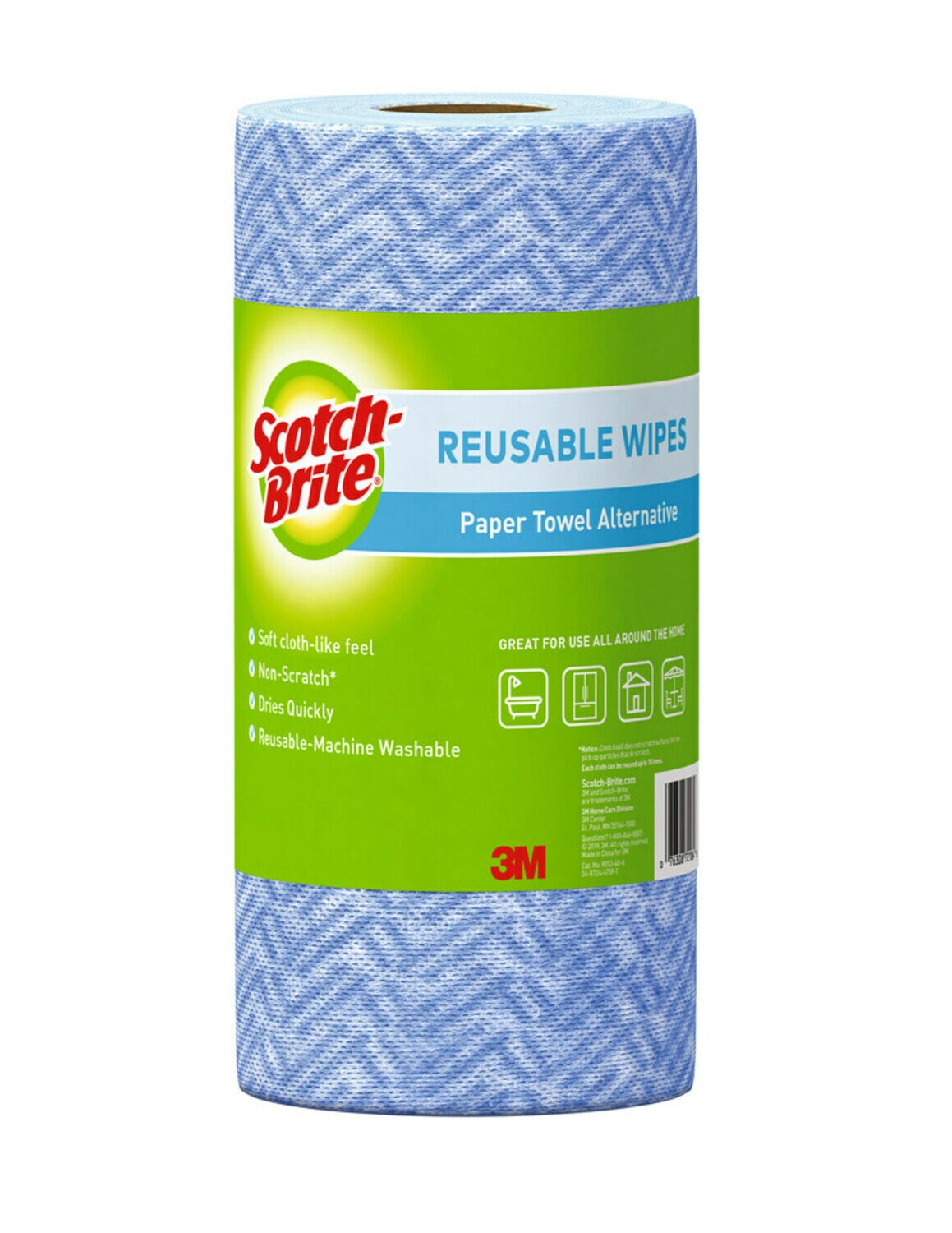 7010410844 - Scotch-Brite Multi-Purpose Wipes, 9053-40-6, 7.8 in x 15.7 in (20 cm x 40 cm) 40 Sheets, total 34.4 SQ FT, 6/1